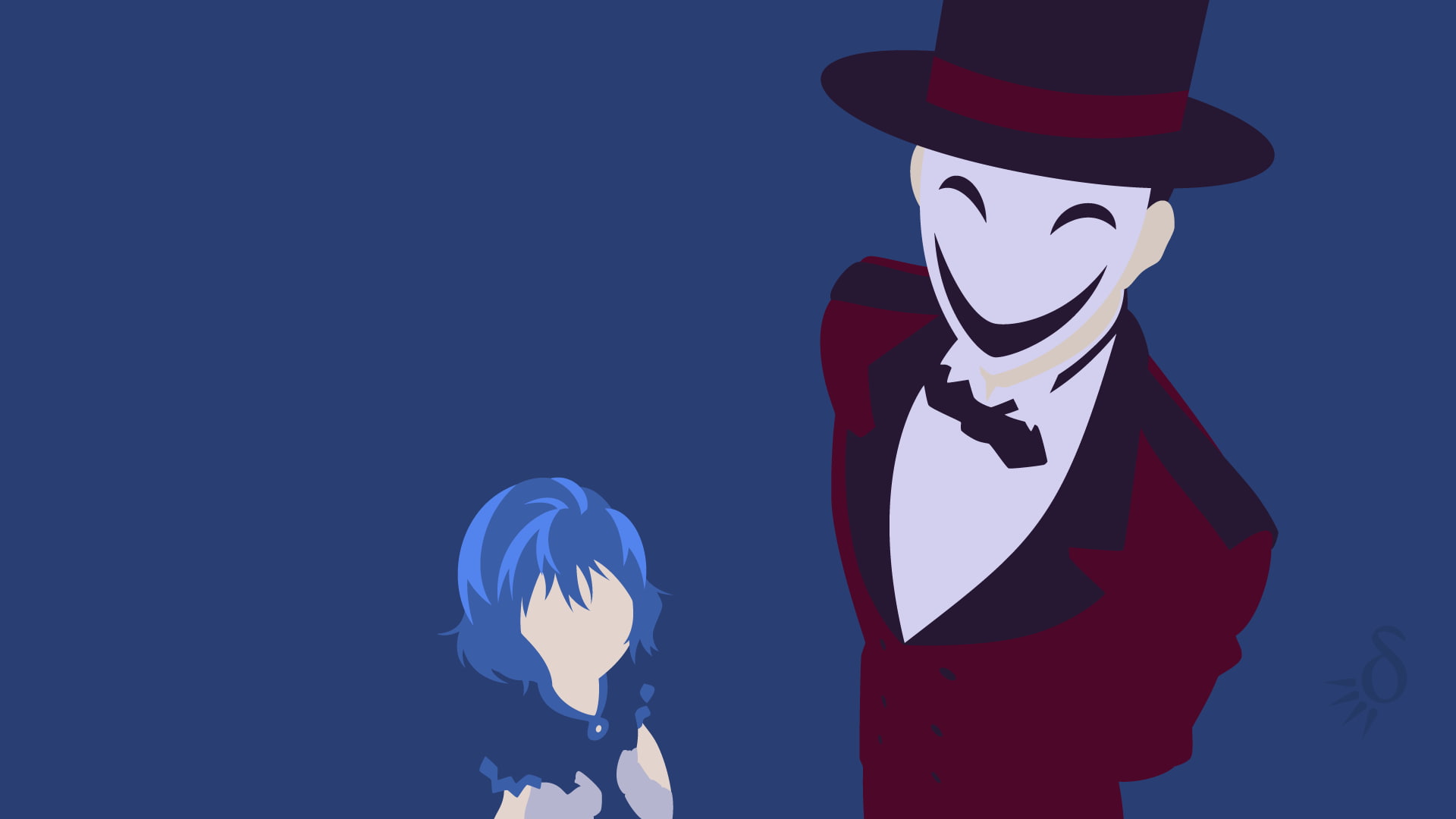 blue background, human representation, emotion, studio shot, blue, holding, unrecognizable person, Kagetane Hiruko, men, one person, Hiruko Kohina, adult, HD Wallpaper