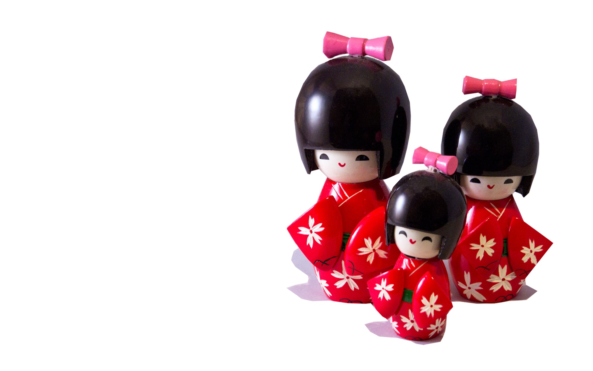 women, 1080P, white background, girl, celebration, human representation, bonding, traditional, asian, japanese dolls, still life, toy, red, two objects, HD Wallpaper