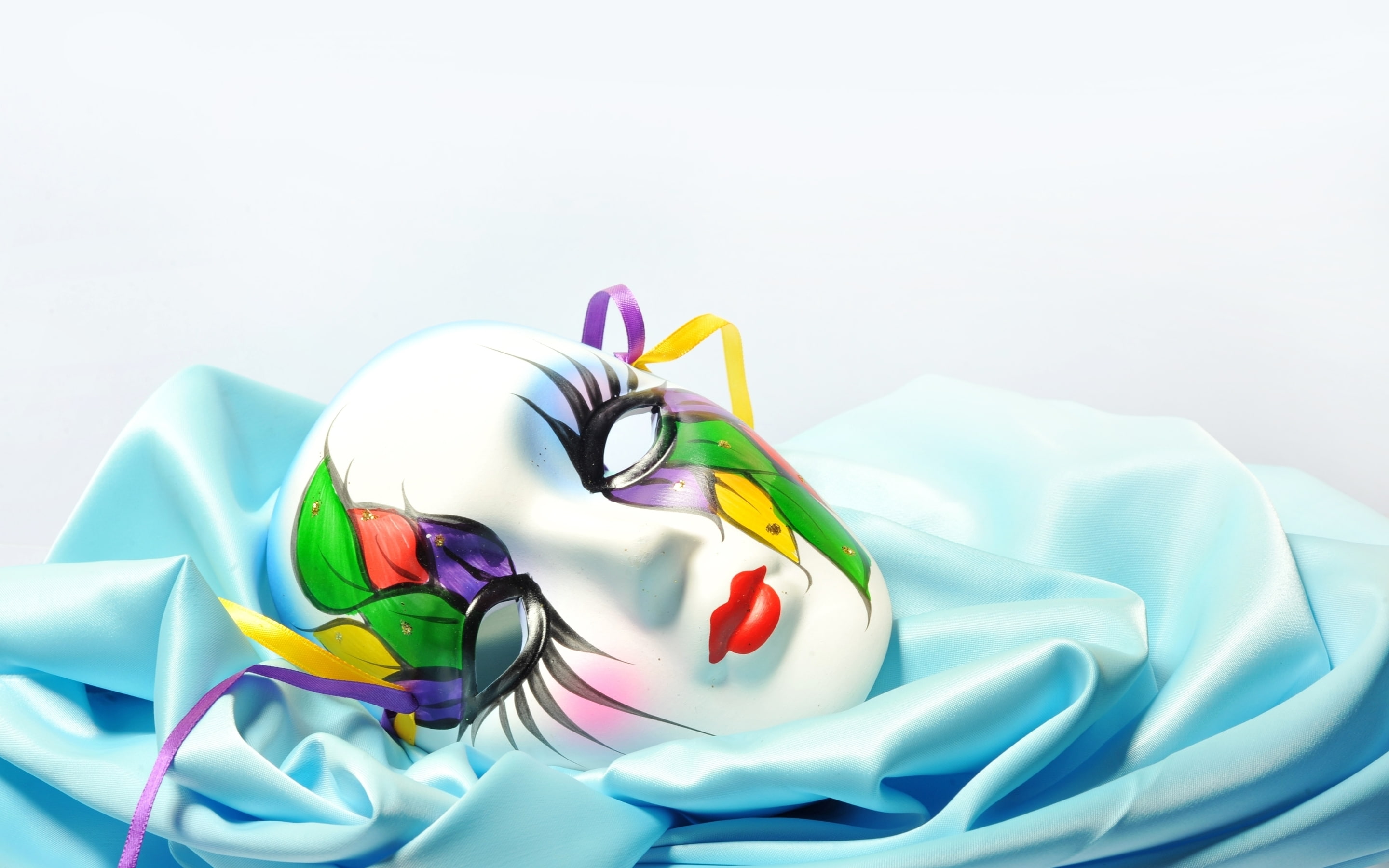 green, lady, orange, 2K, face mask, venetian mask, white, masquerade, mask, HD Wallpaper
