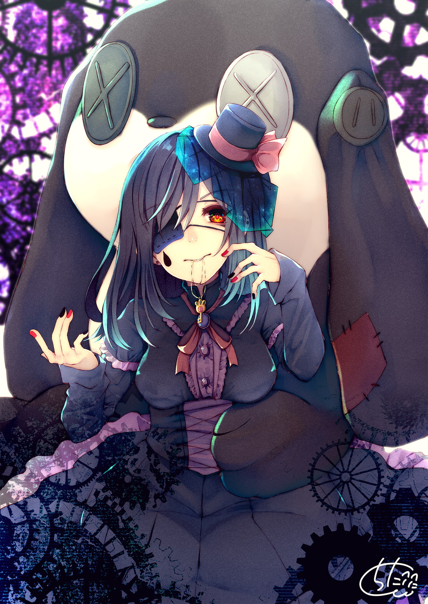 anime girls, 1080P, anime, gothic lolita, Phone HD Wallpaper