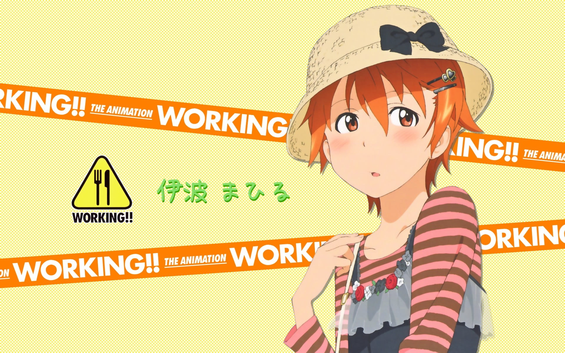 females, women, one person, close-up, anime girls, sign, communication, waiting, portrait, 1080P, child, station, Inami Mahiru, text, childhood, human representation, HD Wallpaper