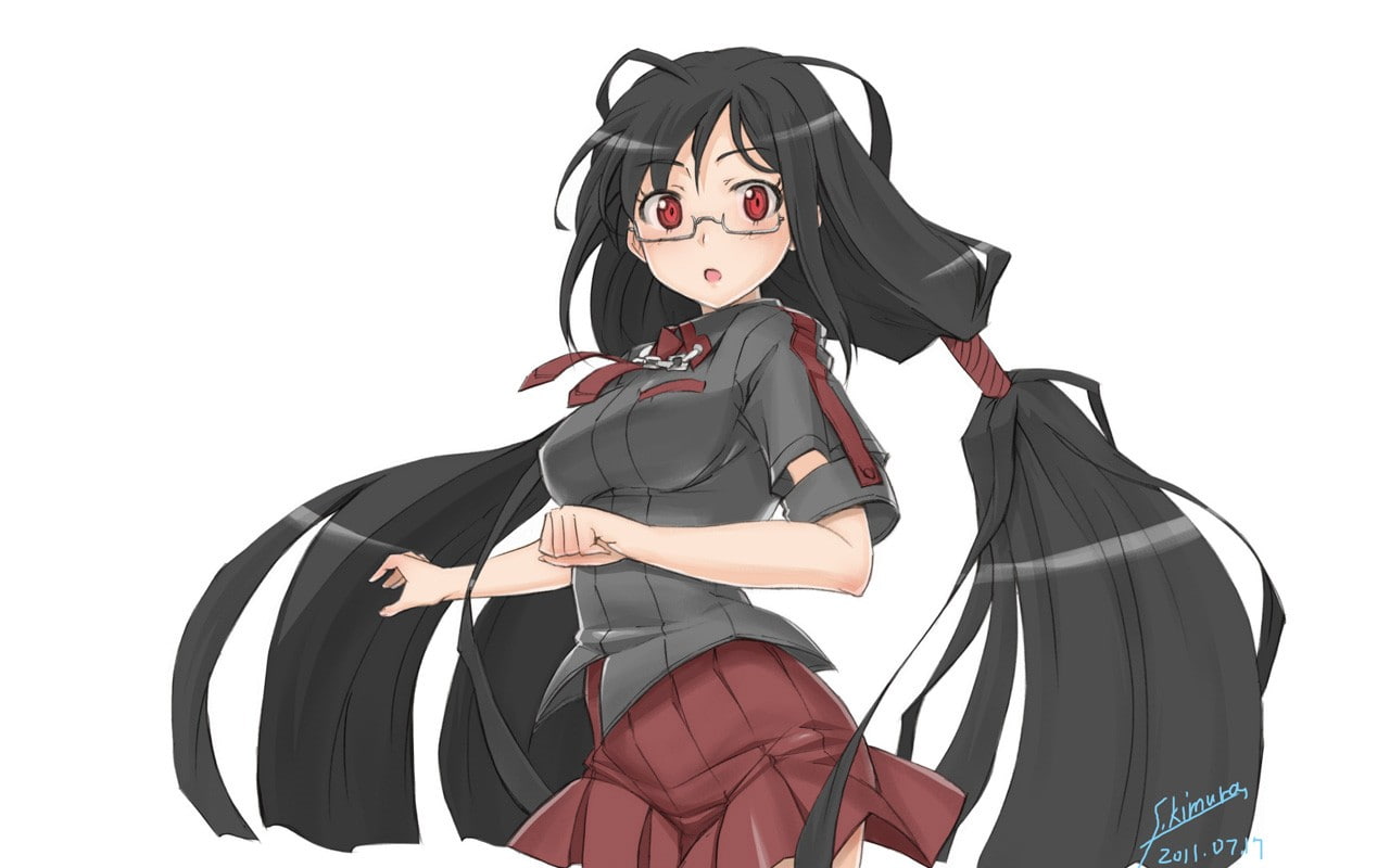 720P, anime girls, Kisaragi Saya, anime, Blood-C, HD Wallpaper