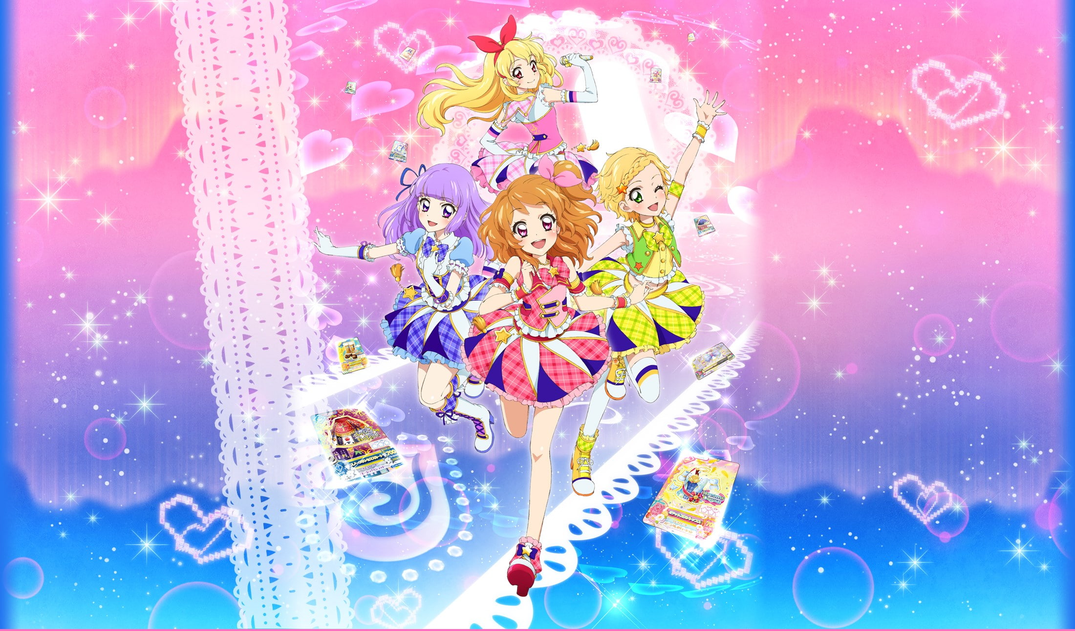 water, aikatsu, nature, creativity, studio shot, 1080P, representation, happiness, indoors, colored background, people, blue, art and craft, women, digital composite, HD Wallpaper