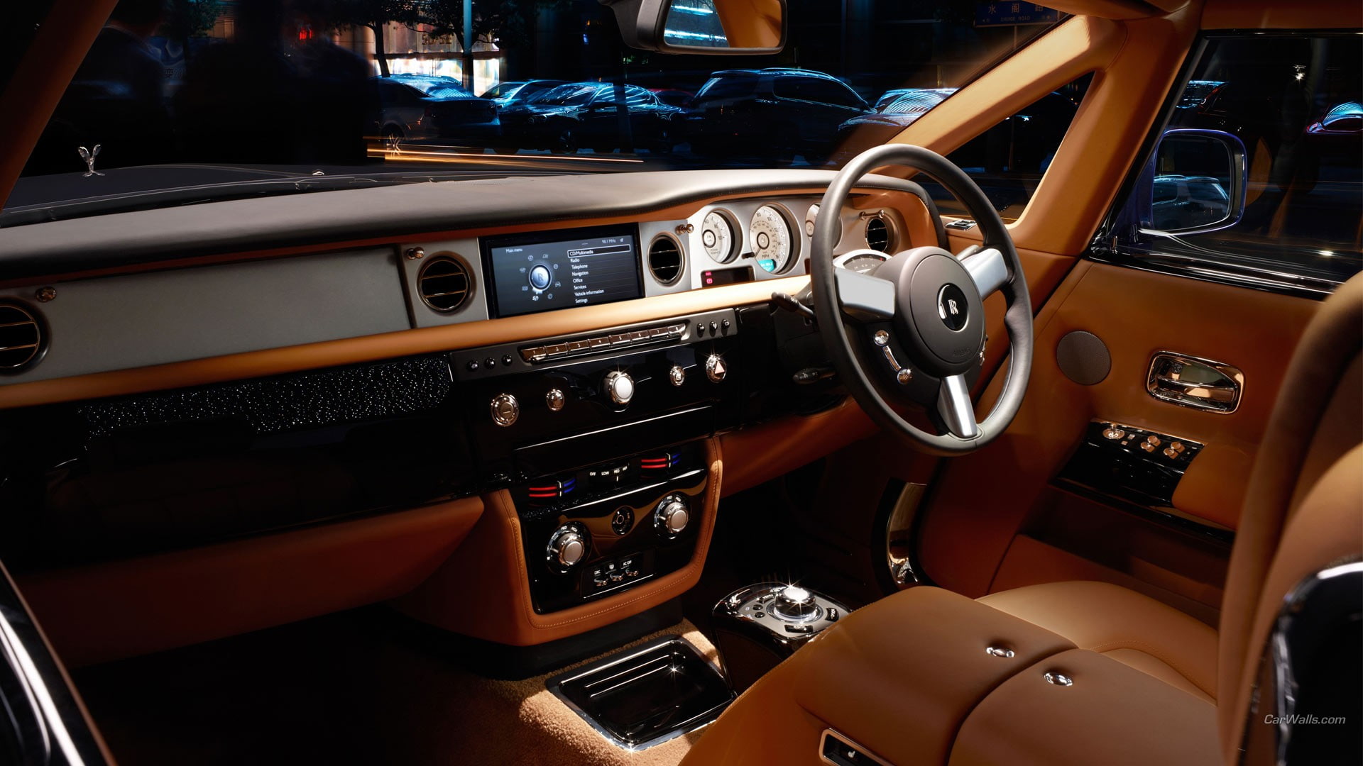 gearshift, control panel, luxury, control, steering wheel, car, vintage car, Rolls-Royce Phantom, vehicle, speedometer, land vehicle, car interior, no people, HD Wallpaper