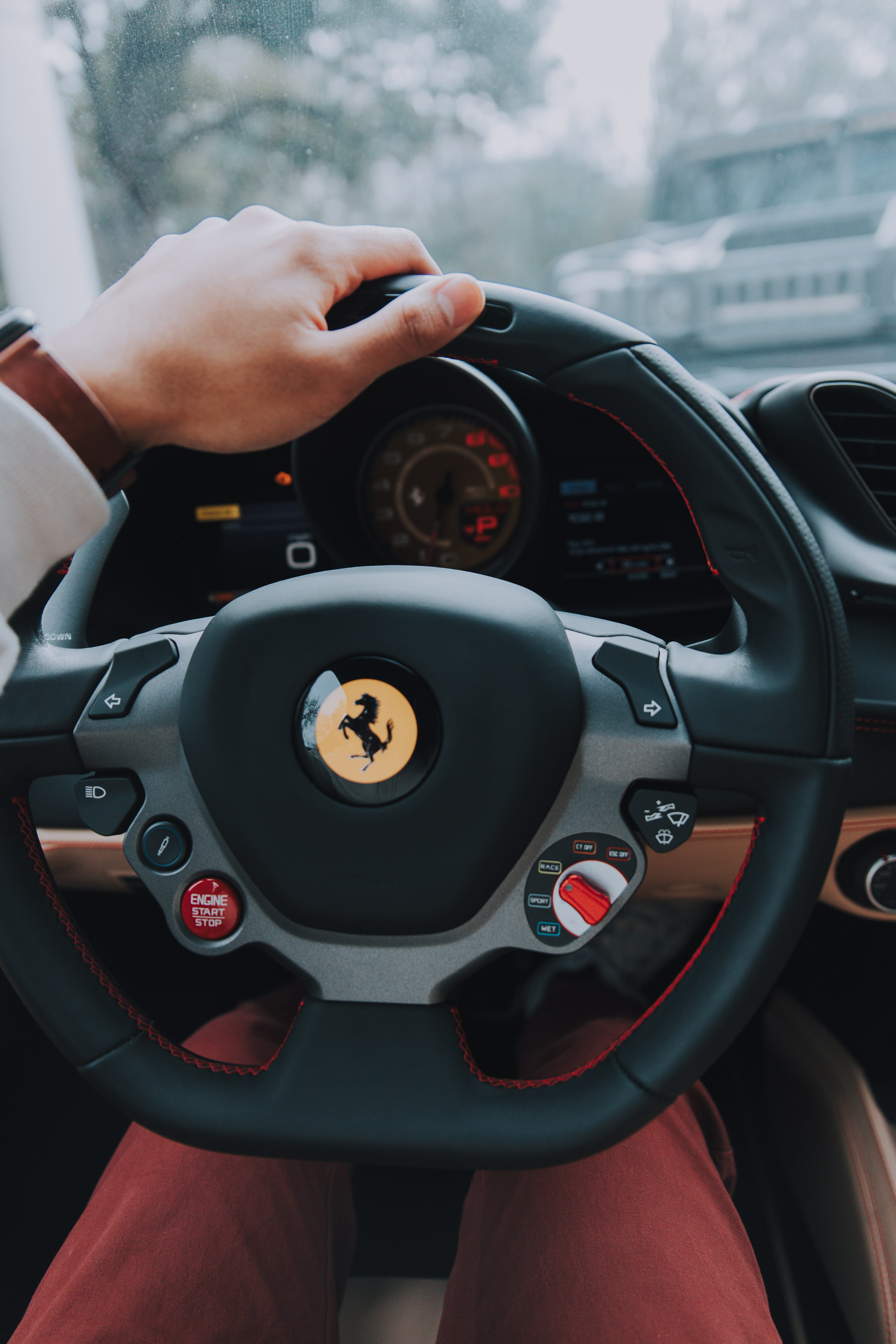 steering wheel, motor vehicle, finger, car, apparel, real people, transportation, mode of transportation, human hand, sports car, body part, human, steering, Phone HD Wallpaper