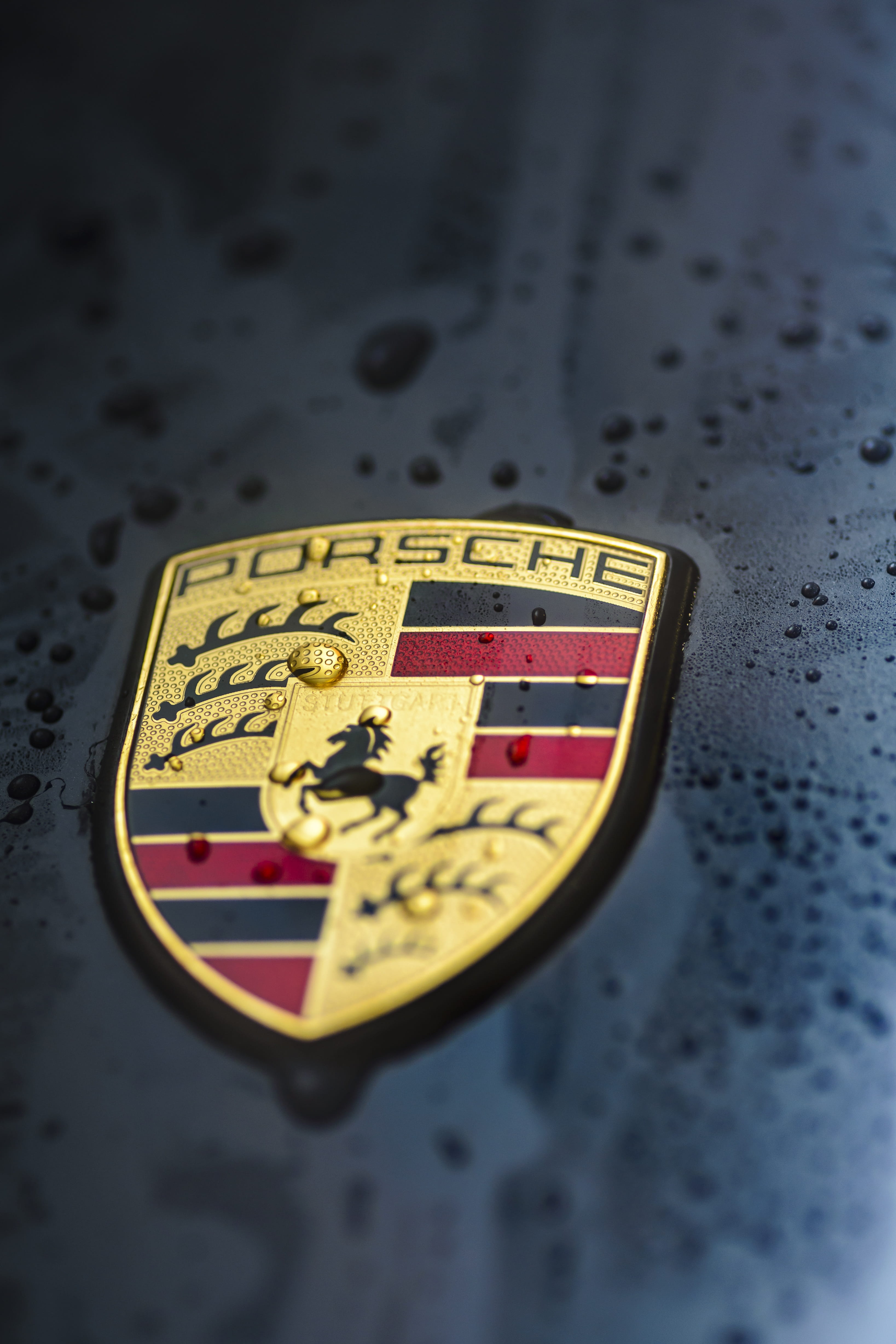 drops, 4K, Logo, 911, water, photography, mask, sign, shape, Porsche, communication, information, chrome, transport, coat, 911, expensive, 4s, Carrera, Phone HD Wallpaper