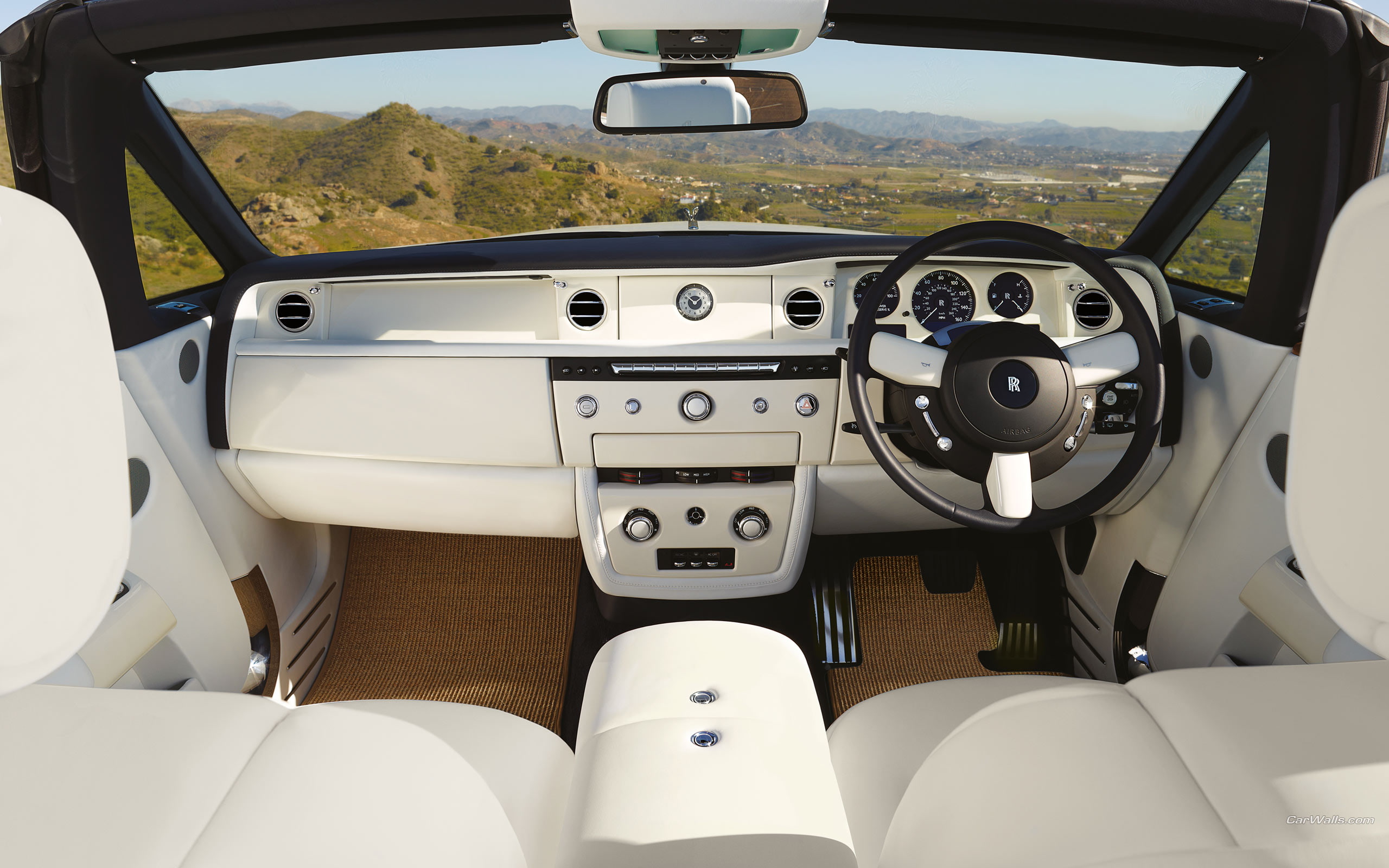 interior, rolls, royce, car, hd, white, 2K, phantom, cars, HD Wallpaper
