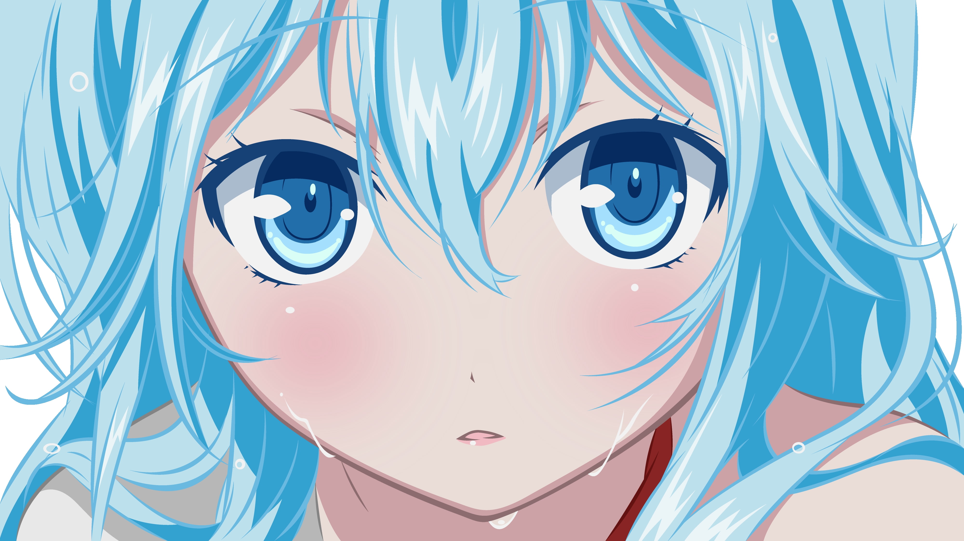 touwa, art, transparent, anime, hair, blue, eyes, erio, onna, hot, seishun, girls, Vector, Blue Eyes, denpa, wet, otoko, hd, 4K, HD Wallpaper