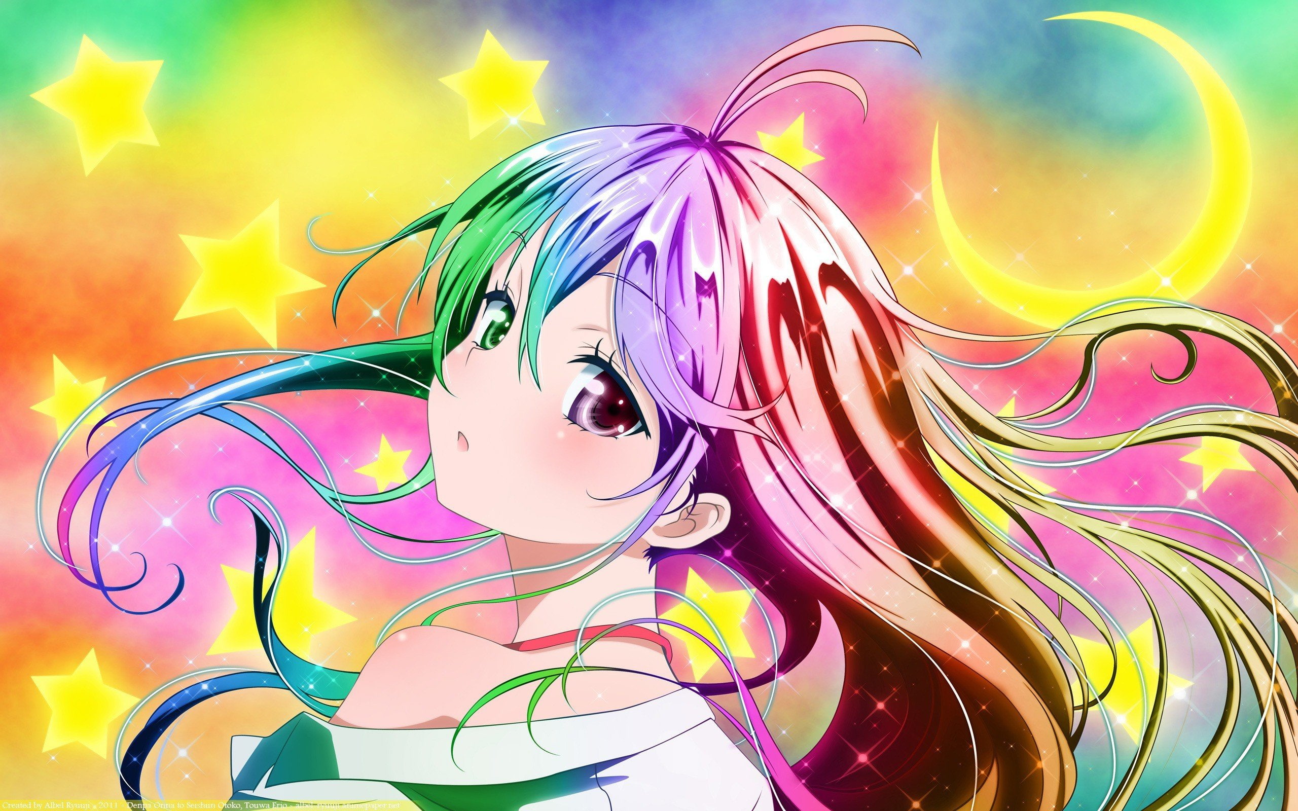 otoko, touwa, denpa, seishun, 2K, anime, onna, erio, multicolor, girls, HD Wallpaper