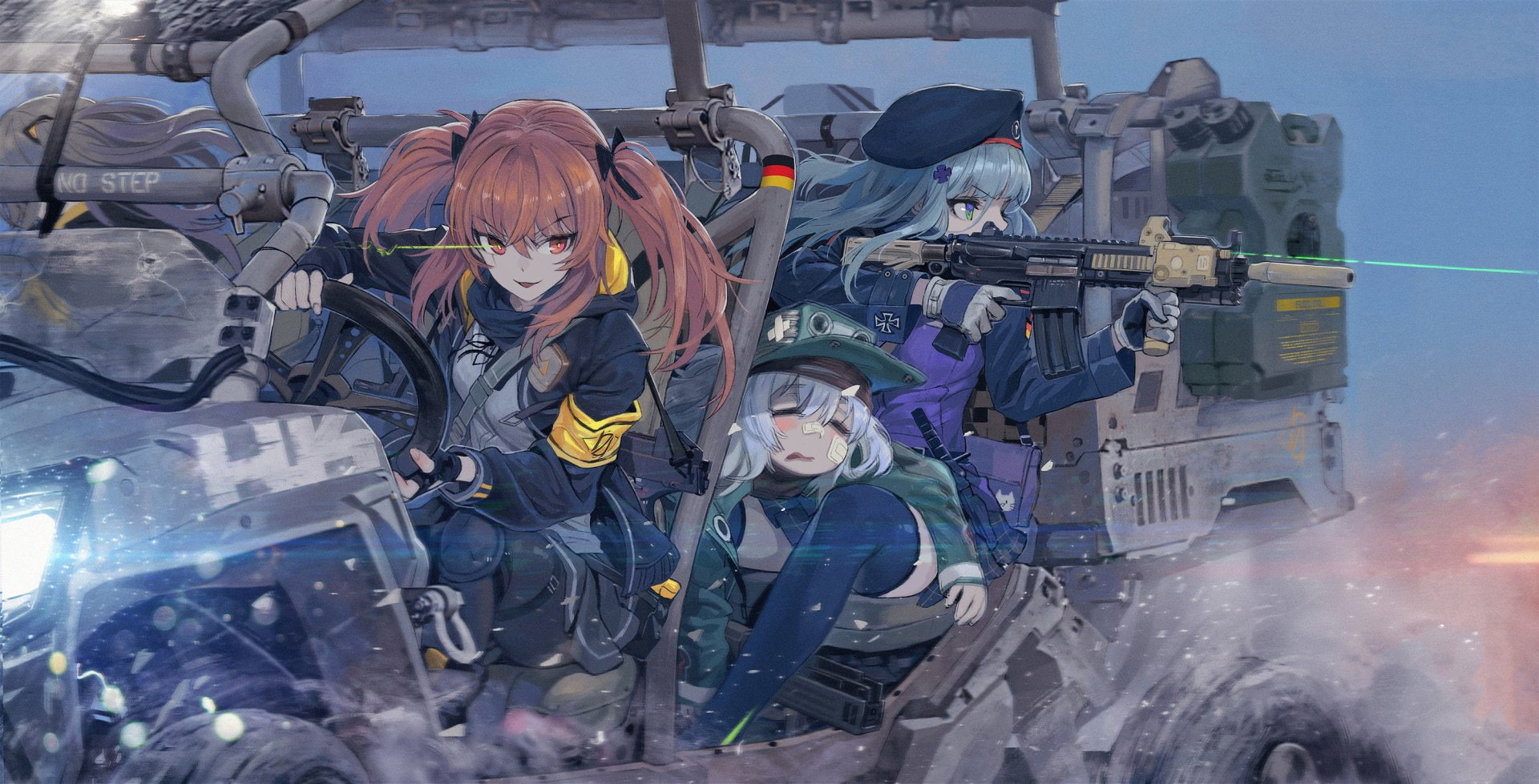 G11 (Girls Frontline), Girls Frontline, 1080P, UMP45 (Girls Frontline), UMP9 (Girls Frontline), Video Game, HK416 (Girls Frontline), HD Wallpaper