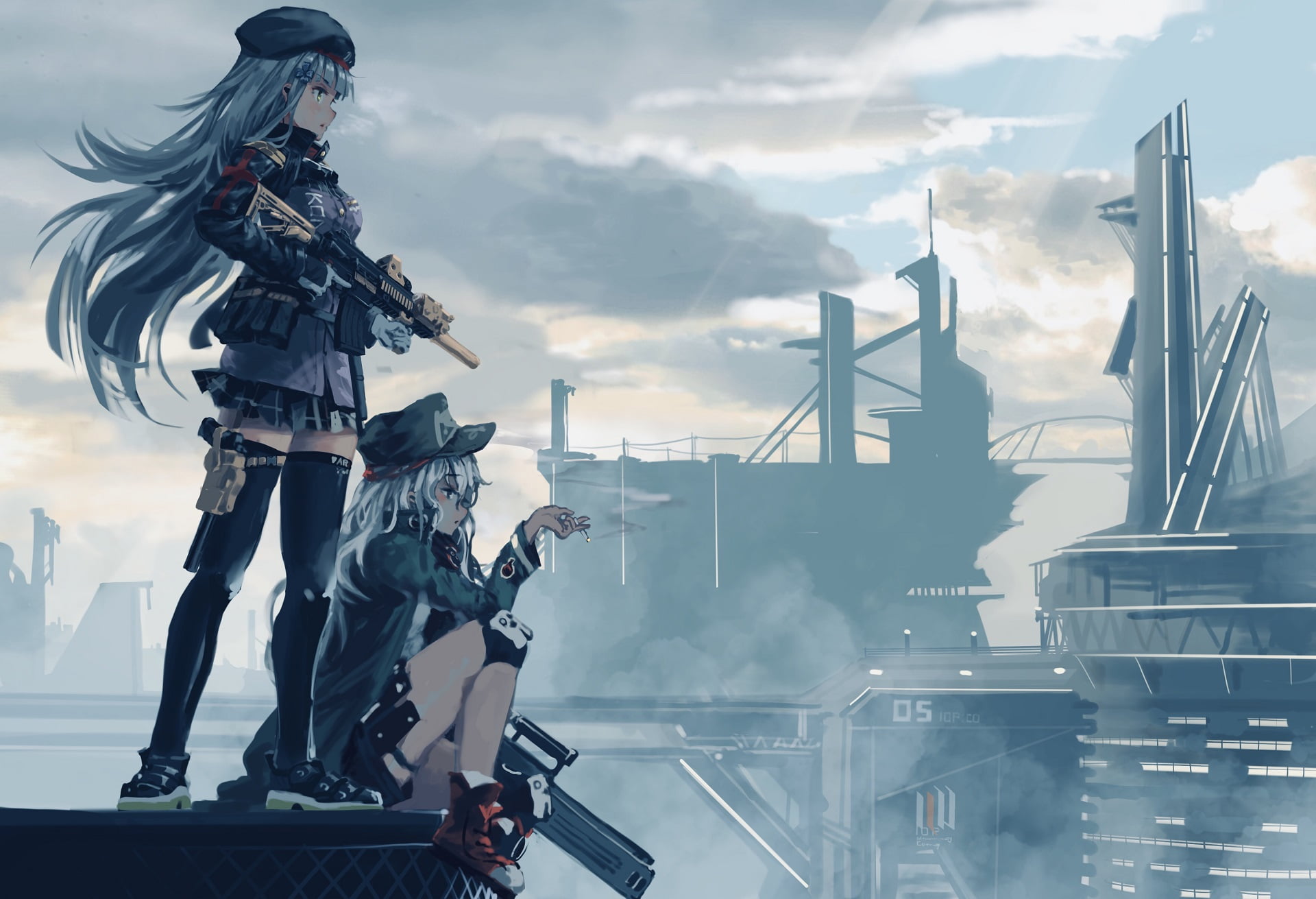 Girls Frontline, Video Game, HK416 (Girls Frontline), G11 (Girls Frontline), 1080P, HD Wallpaper