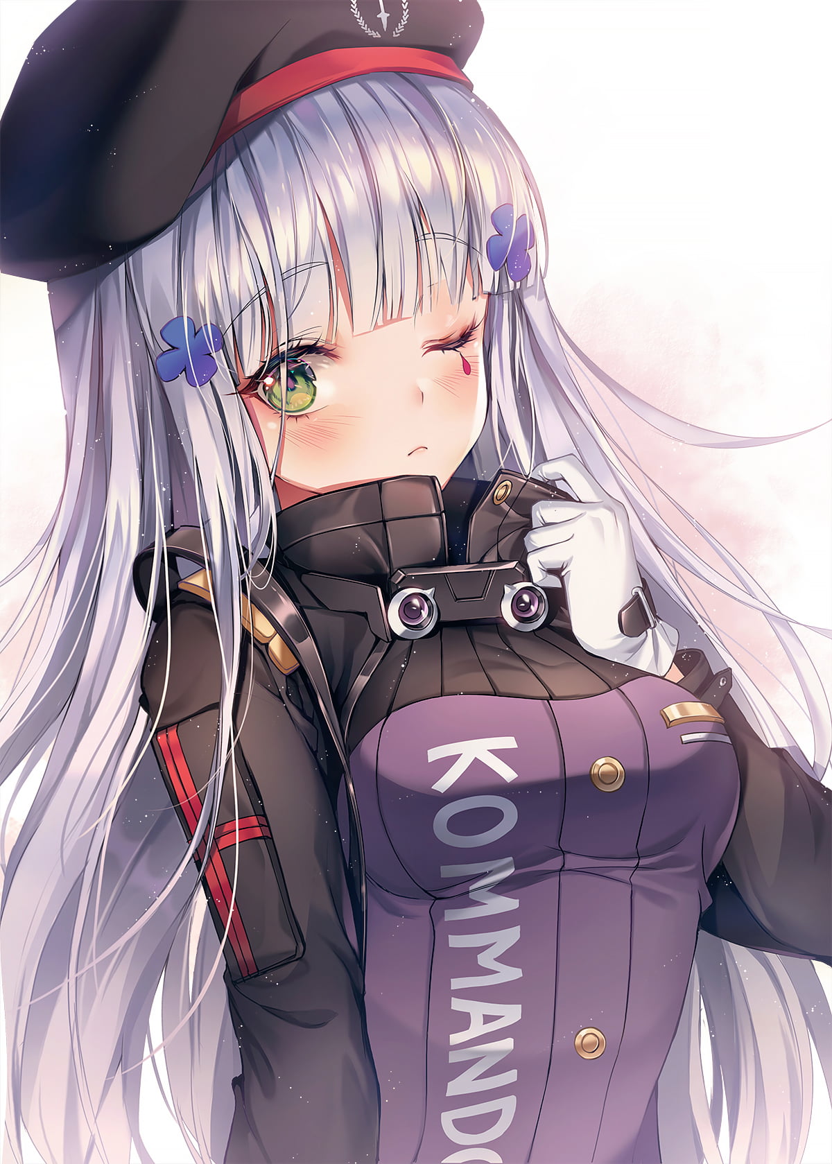 artwork, anime, digital art, Girls Frontline, portrait display, HK416 (Girls Frontline), 720P, anime girls, 2D, vertical, Phone HD Wallpaper
