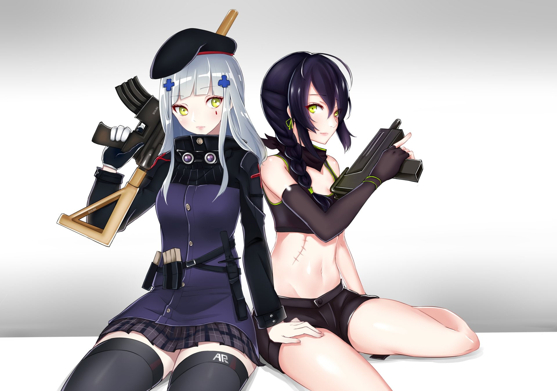 MAC-10 (Girls Frontline), Video Game, Girls Frontline, 1080P, HK416 (Girls Frontline), HD Wallpaper