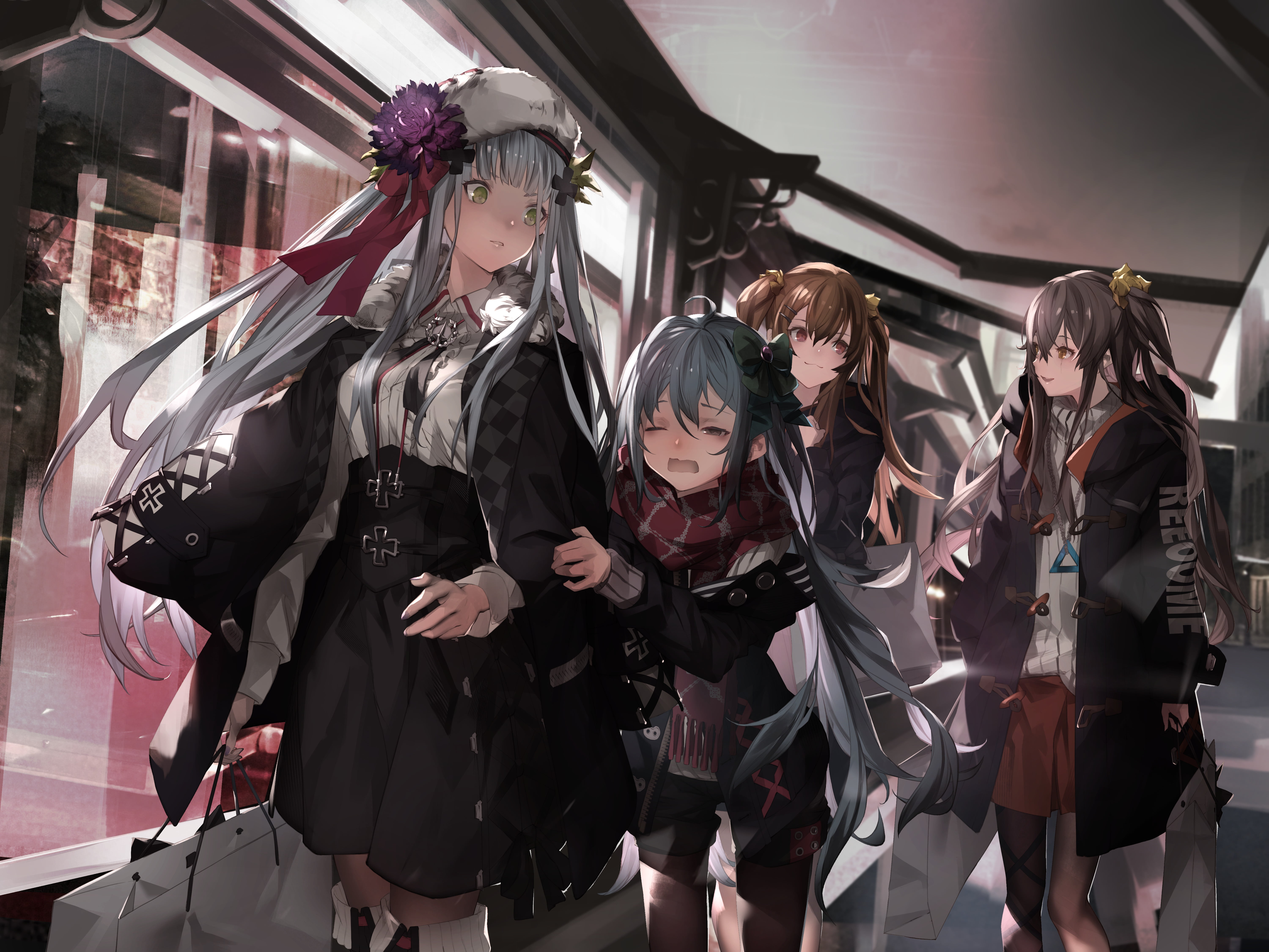 Girls Frontline, Girl, Anime, UMP9 (Girls Frontline), 5K, Video Game, G11 (Girls Frontline), UMP45 (Girls Frontline), HK416 (Girls Frontline), HD Wallpaper
