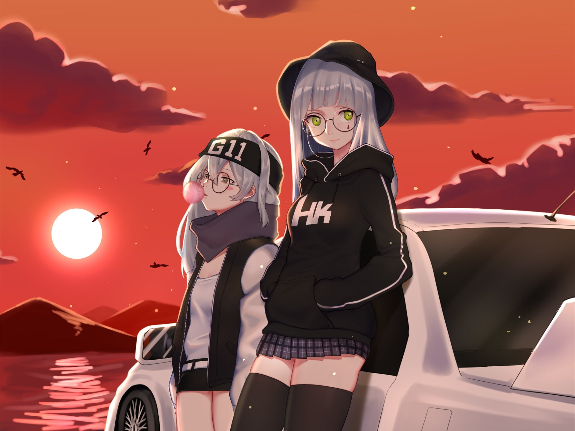 Girls Frontline, HK416 (Girls Frontline), G11 (Girls Frontline), Video Game, 1080P, HD Wallpaper