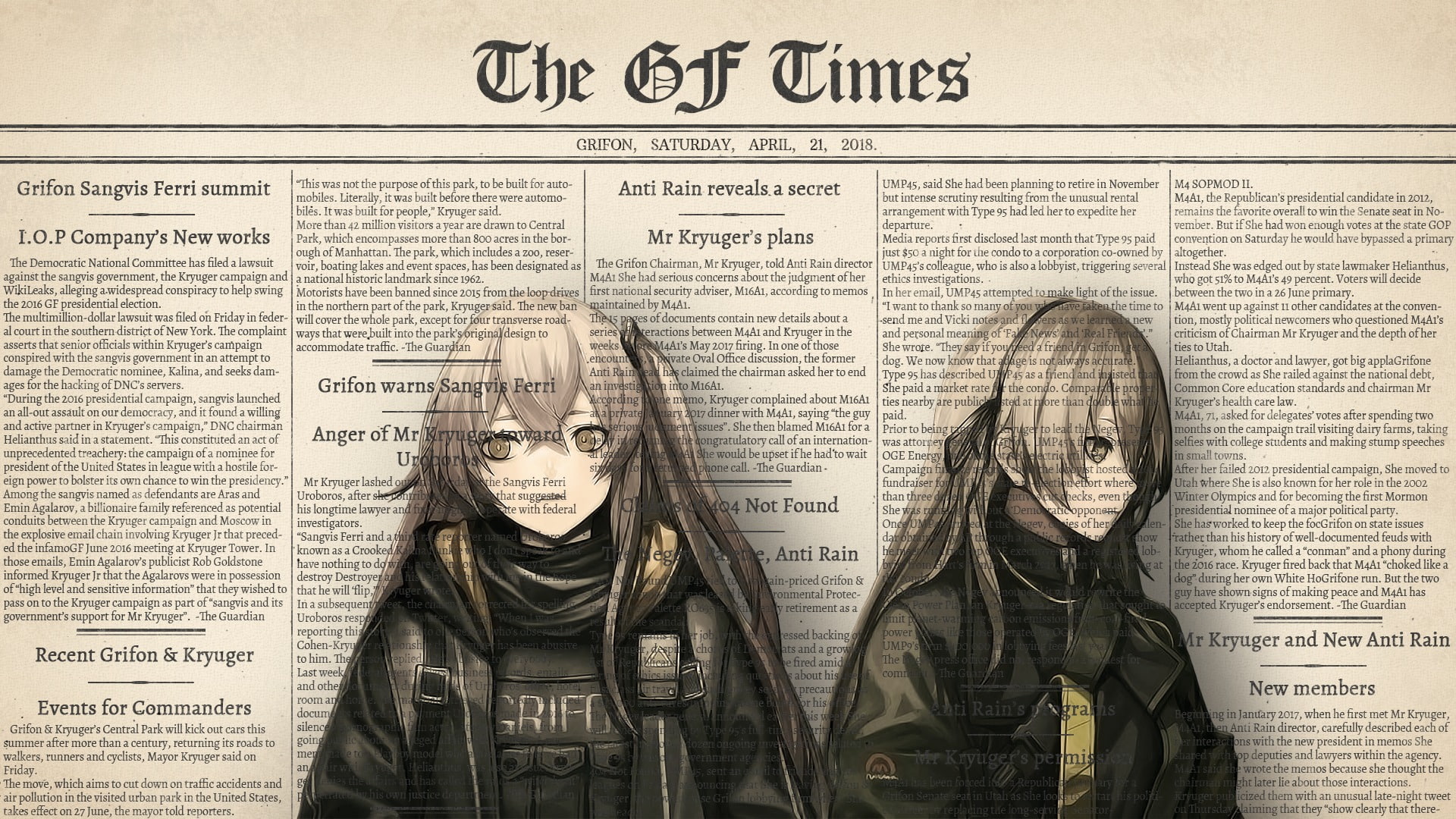 UMP40 (Girls Frontline), Video Game, UMP45 (Girls Frontline), 1080P, Girls Frontline, HD Wallpaper