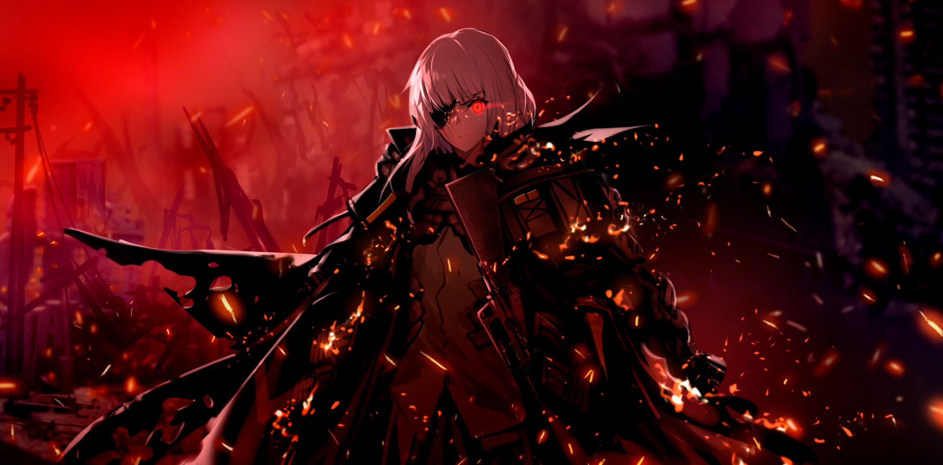 M16a1 (Girls Frontline), night, 1080P, event, musician, nightlife, Girls Frontline, crowd, arts culture and entertainment, one person, input device, real people, HD Wallpaper