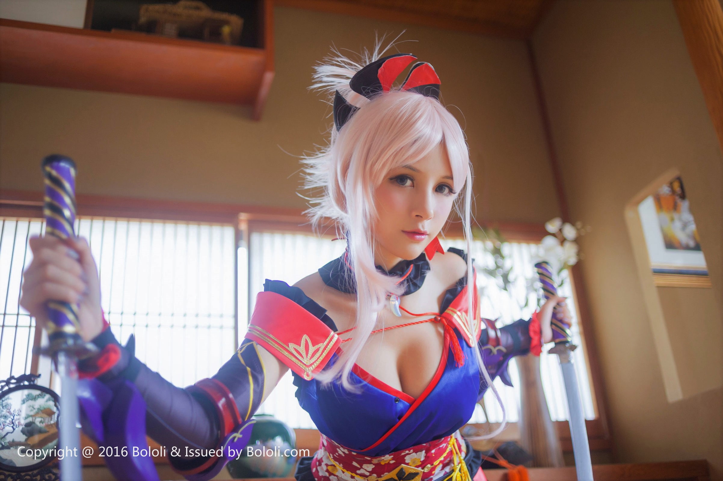 1080P, princess, cosplay, women, sword, Asian, bololi, colourfull, Xià Měi Jiàng, silver hair, warrior, HD Wallpaper