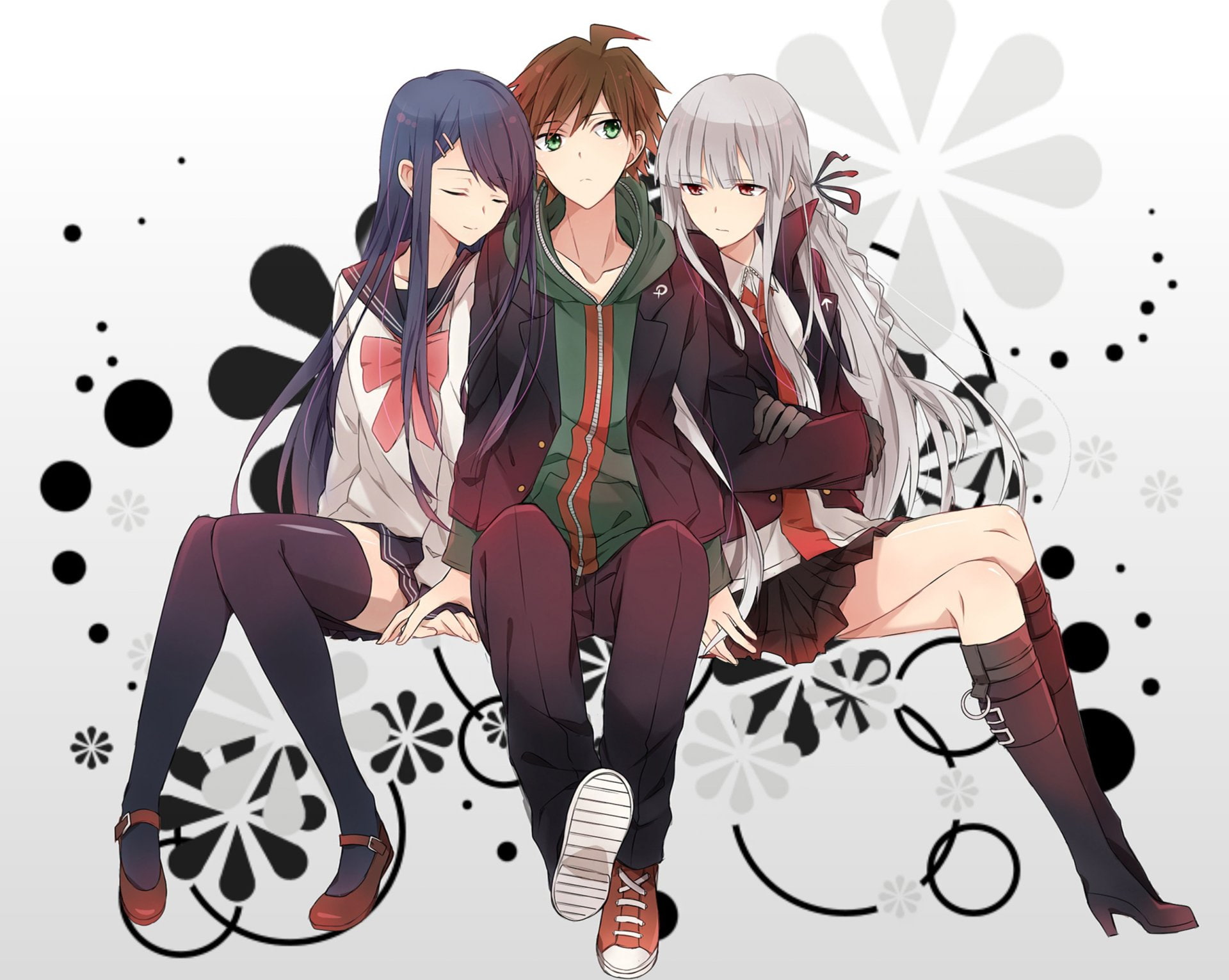 Danganronpa, Sayaka Maizono, Kyōko Kirigiri, 1080P, Makoto Naegi, HD Wallpaper
