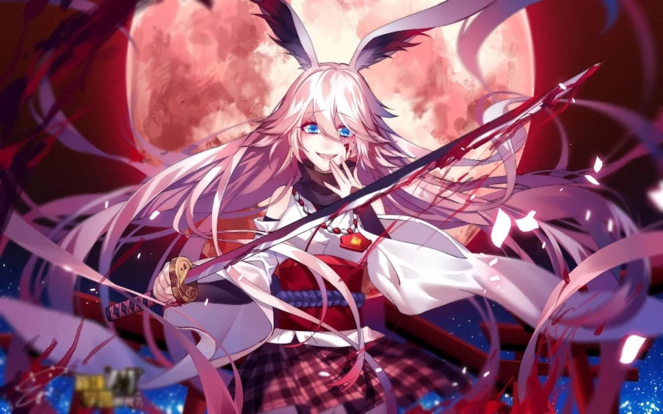 blue eyes, long hair, Honkai Impact 3rd, anime girls, 720P, weapon, fantasy girl, Honkai Impact, anime, HD Wallpaper
