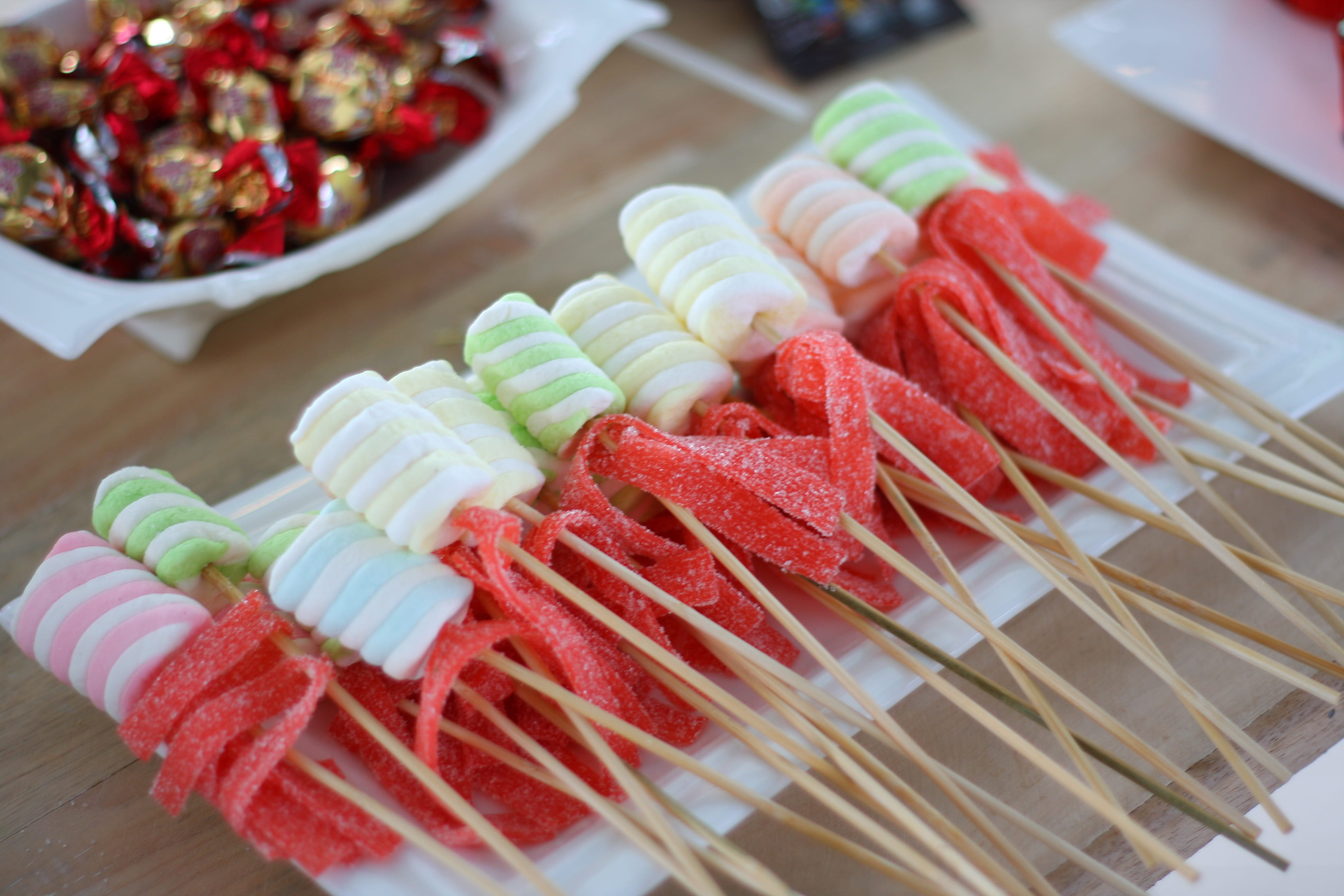 white, food and drink, pattern, skewer, pink, indoors, food, colorful, cake, confectionery, sweet, temptation, freshness, high angle view, healthy eating, HD Wallpaper