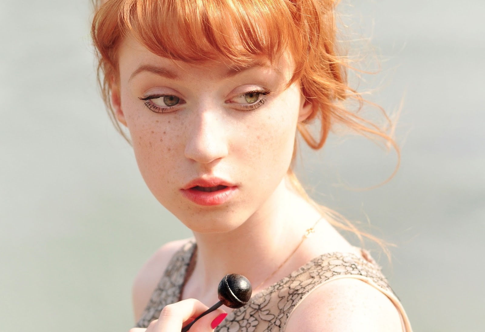 real people, young adult, close-up, day, leisure activity, focus on foreground, childhood, hairstyle, beautiful woman, Alina Kovalenko, teenager, face, HD Wallpaper