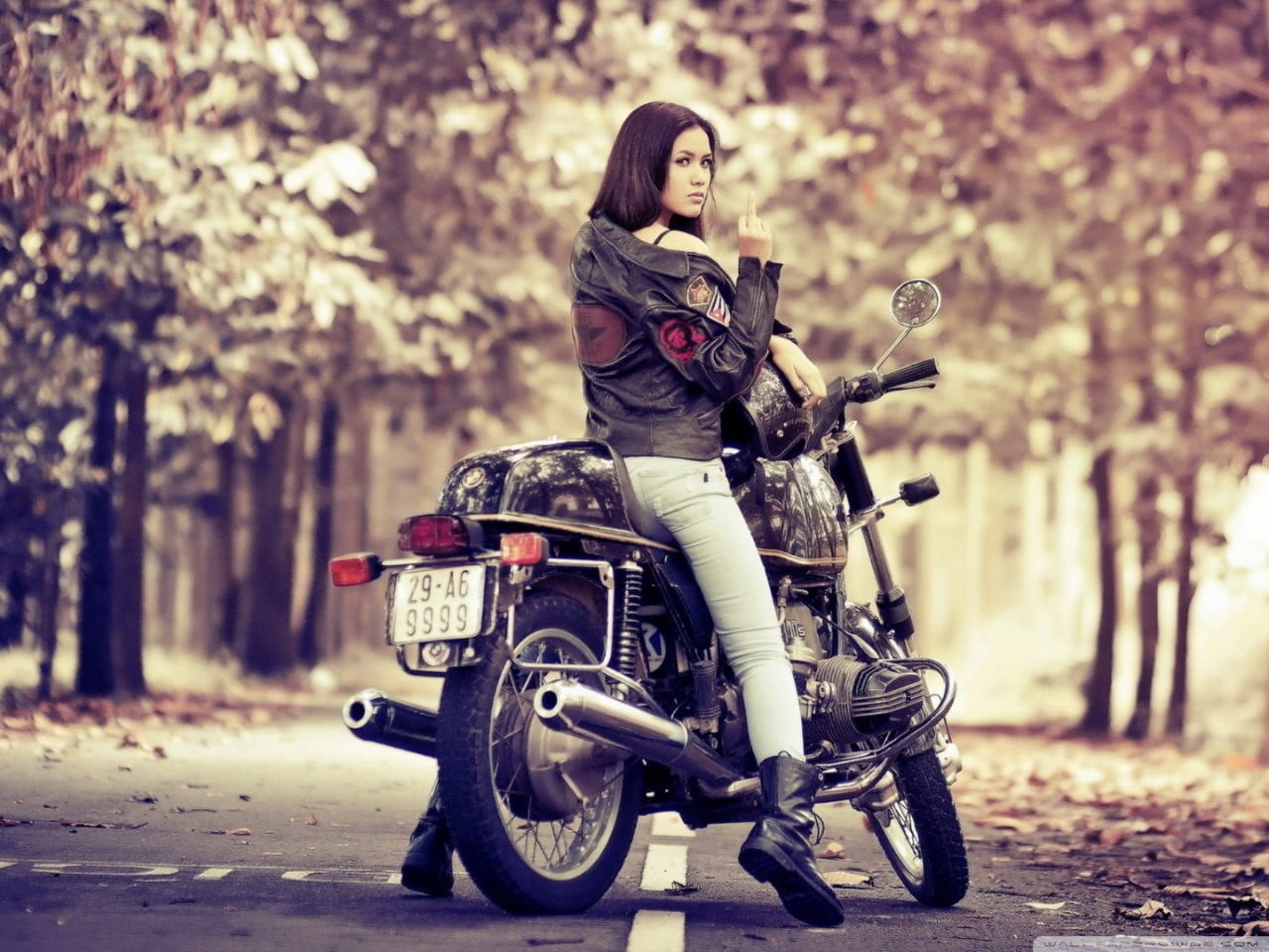 clothing, helmet, one person, modern, women, leather jacket, riding, land vehicle, ride, young women, motorcycle, young adult, beauty, outdoors, crash helmet, HD Wallpaper
