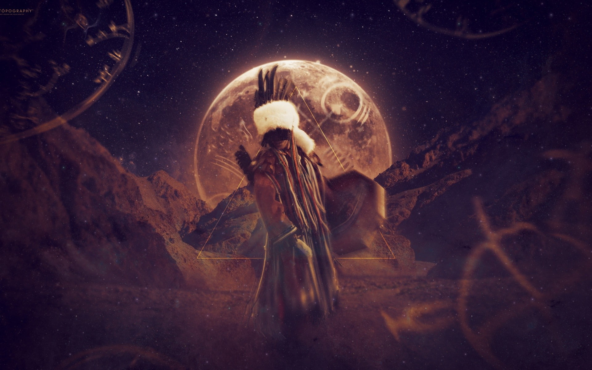 digital art, 1080P, artwork, Native Americans, HD Wallpaper