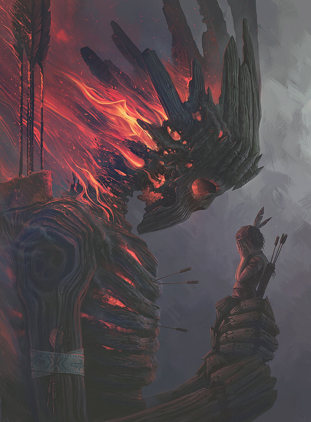 Indian, Native Americans, fantasy art, 720P, Alexey Egorov, digital art, Phone HD Wallpaper