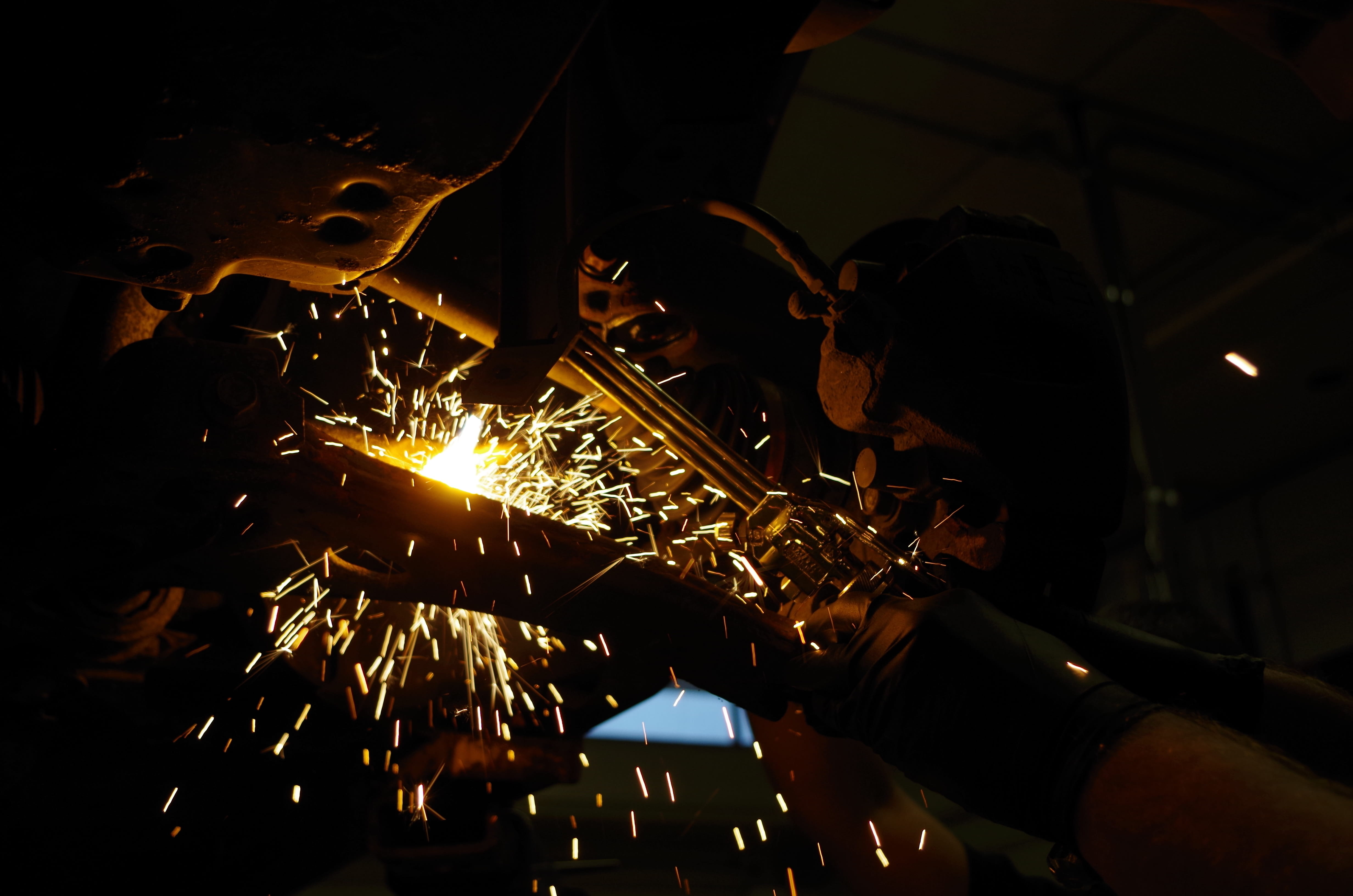 automotive, 4K, black, men, indoors, metal, oxygen, alloy, musician, artist, industry, cutting, skill, metal industry, welder, sparks, occupation, industrial, HD Wallpaper