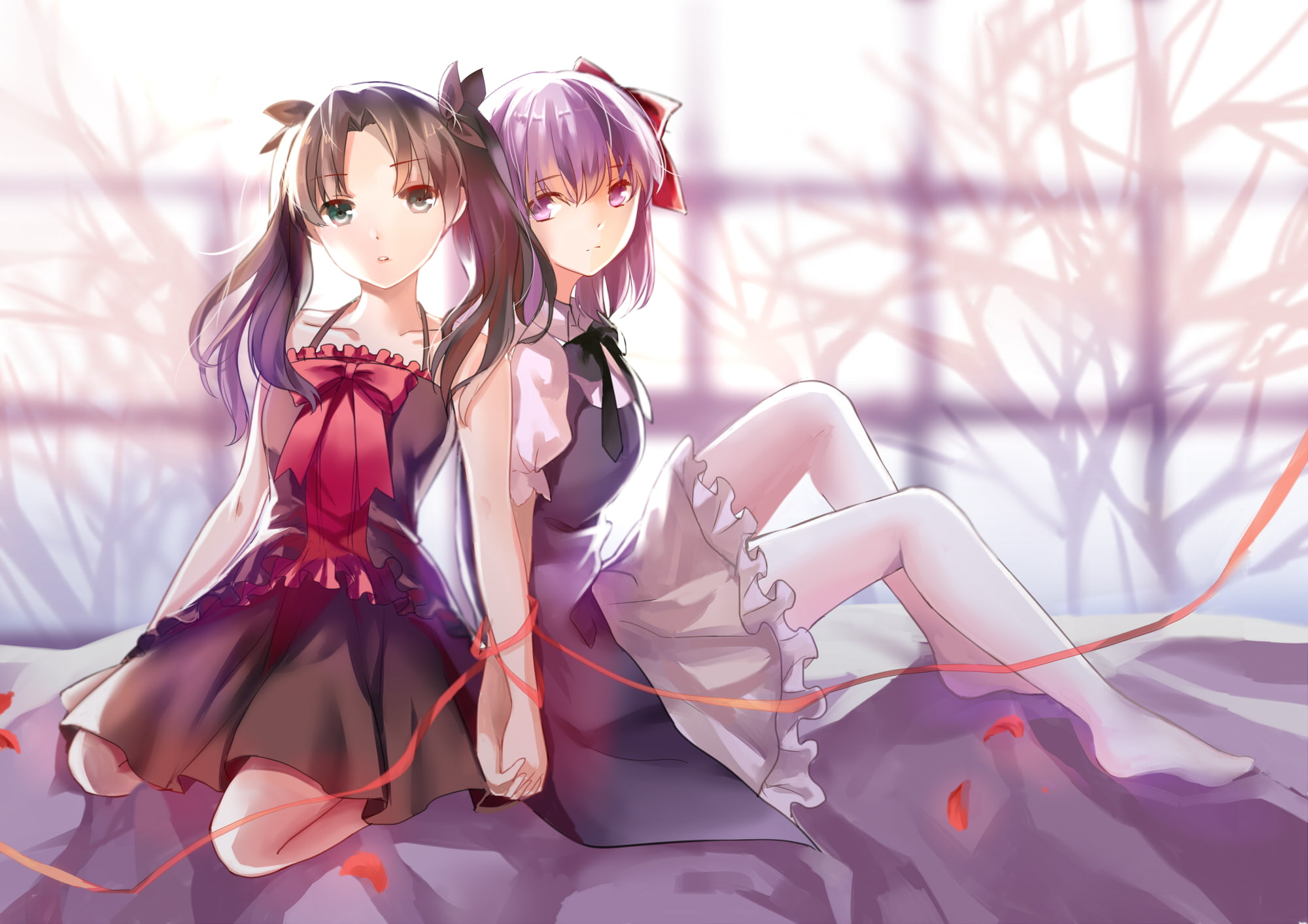 anime girls, Fate/Stay Night, Tohsaka Rin, Matou Sakura, 1080P, Sakura Matou, HD Wallpaper