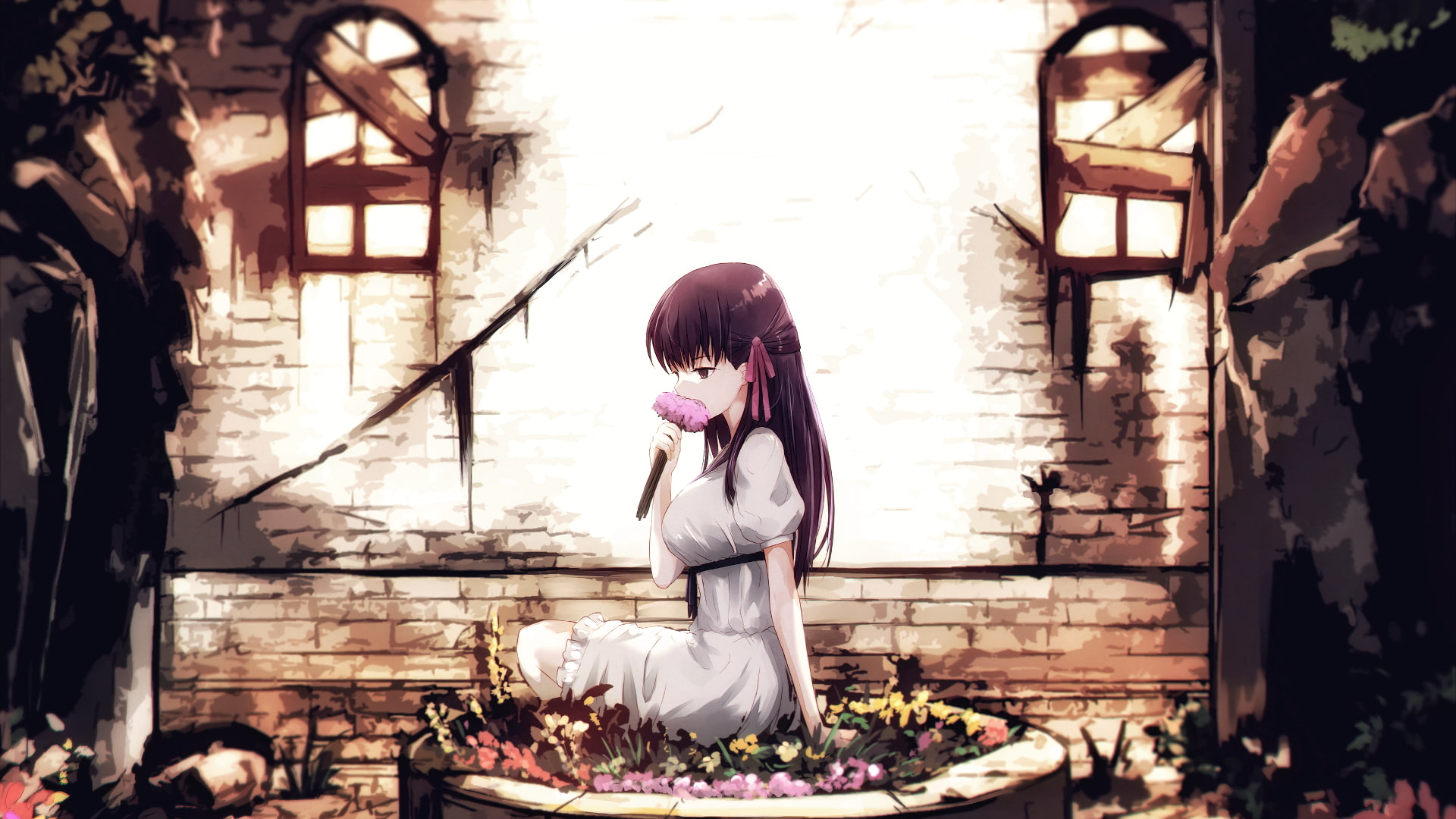 anime, Matou Sakura, Fate Series, anime girls, 1080P, HD Wallpaper