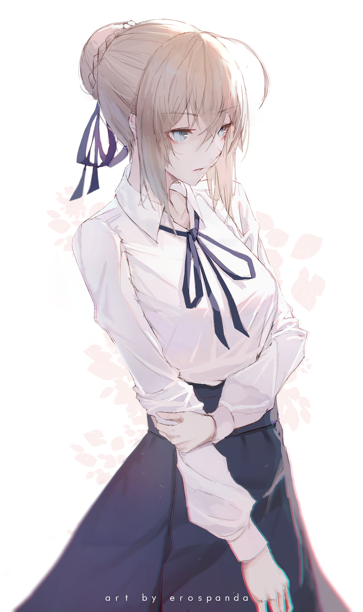 Fate/Grand Order, Saber, anime, Artoria Pendragon, Fate Series, anime girls, simple background, 1080P, erospanda, Phone HD Wallpaper