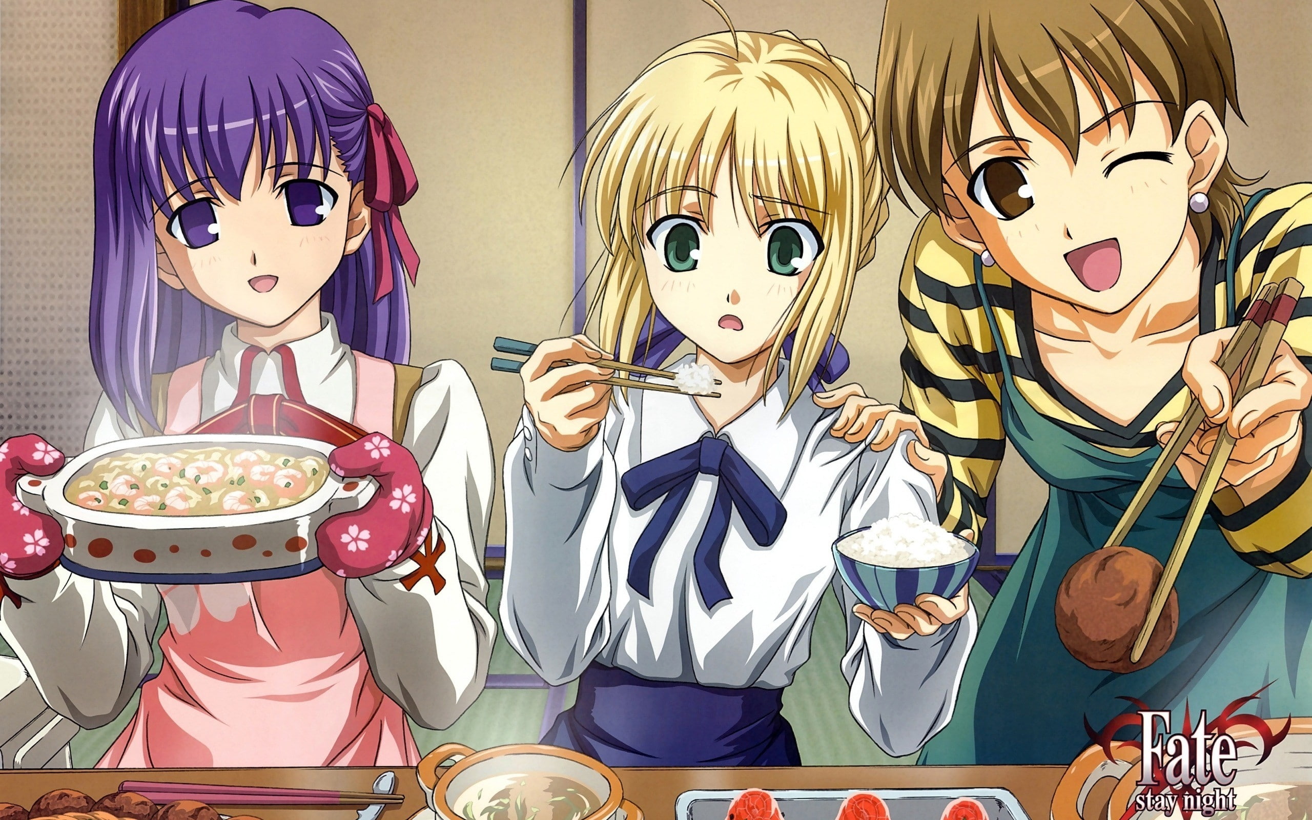 night, anime, Fate series, art, taiga, fate, sakura, series, matou, Matou Sakura, fujimura taiga, Fate/stay Night, 2K, hd, stay, fujimura, saber, fatestay, HD Wallpaper