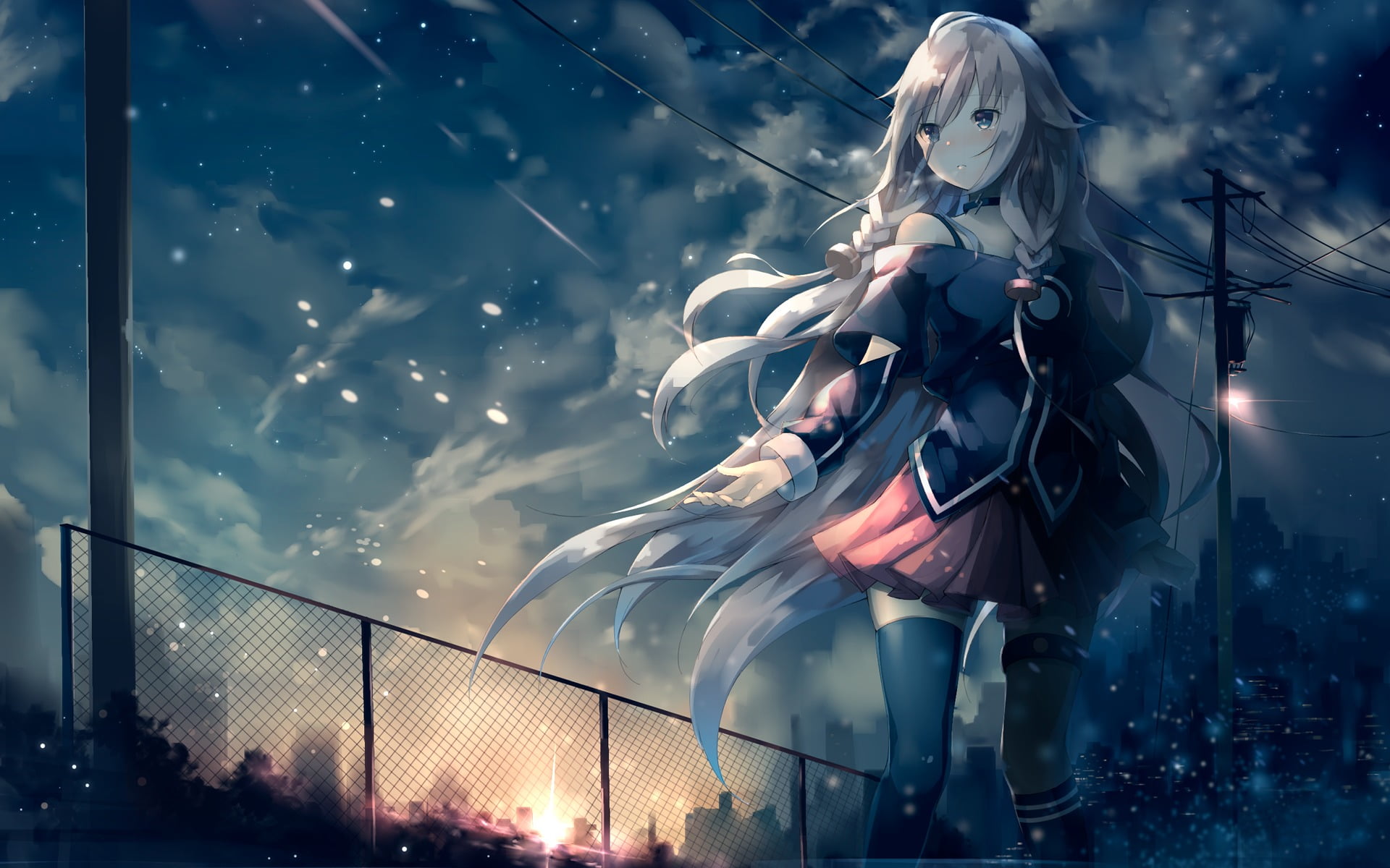 snow, Vocaloid, architecture, full length, plant, young women, leisure activity, 1080P, anime, low angle view, people, young adult, anime girls, real people, HD Wallpaper