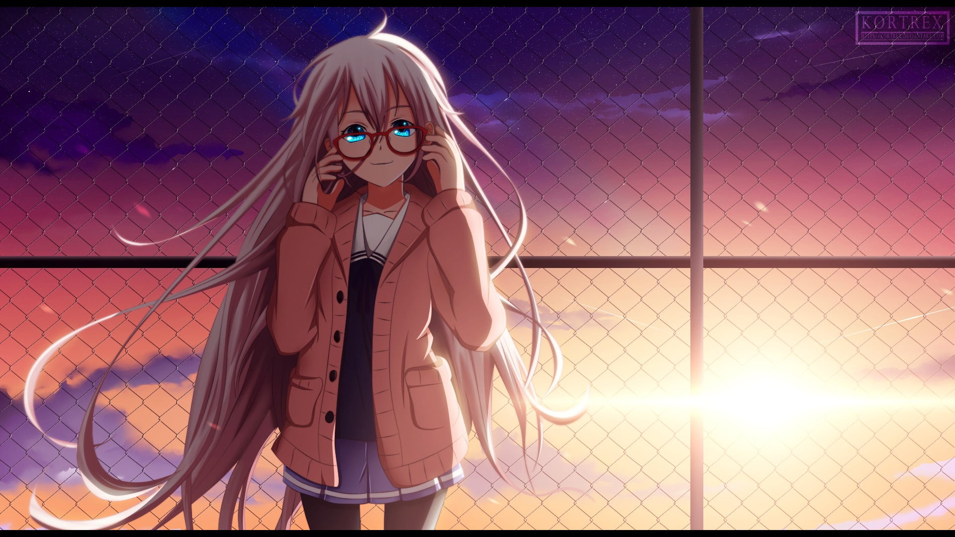 hair, lifestyles, Vocaloid, human representation, portrait, crossover, standing, nature, female, blue eyes, sunlight, 1080P, IA (Vocaloid), women, hairstyle, HD Wallpaper