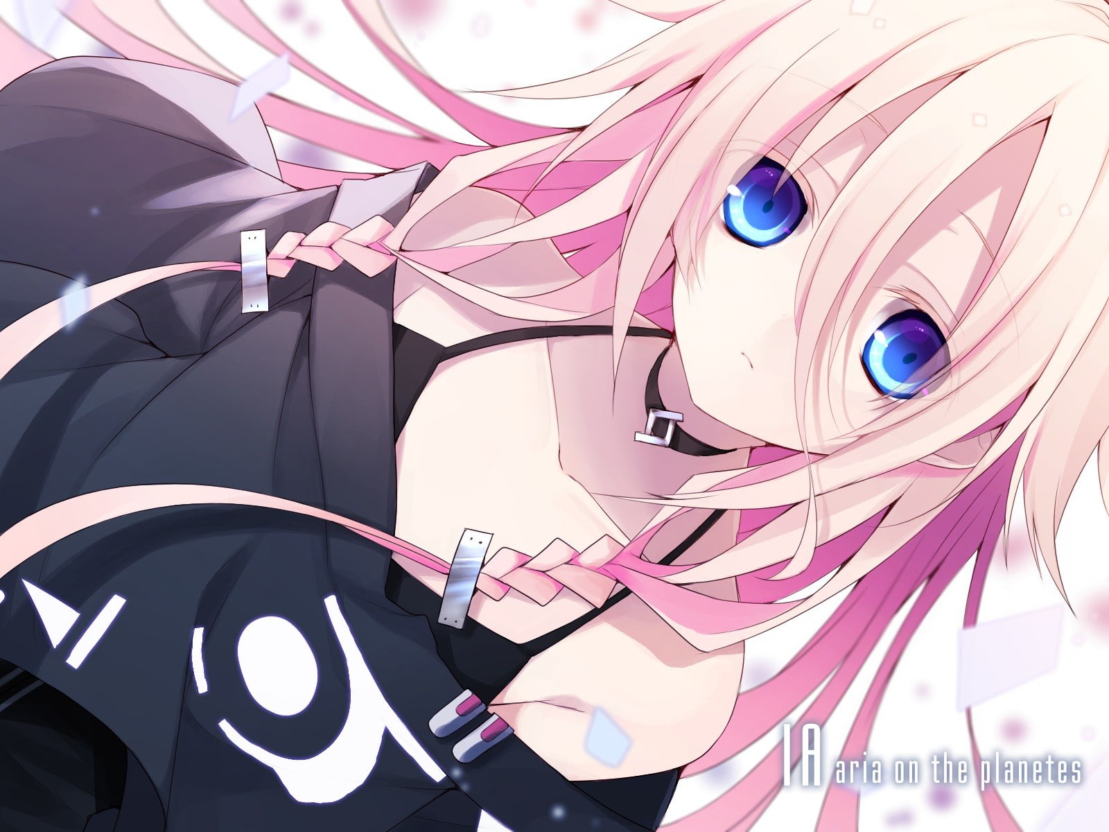 anime girls, 720P, pink hair, IA (Vocaloid), long hair, anime, blue eyes, Vocaloid, HD Wallpaper