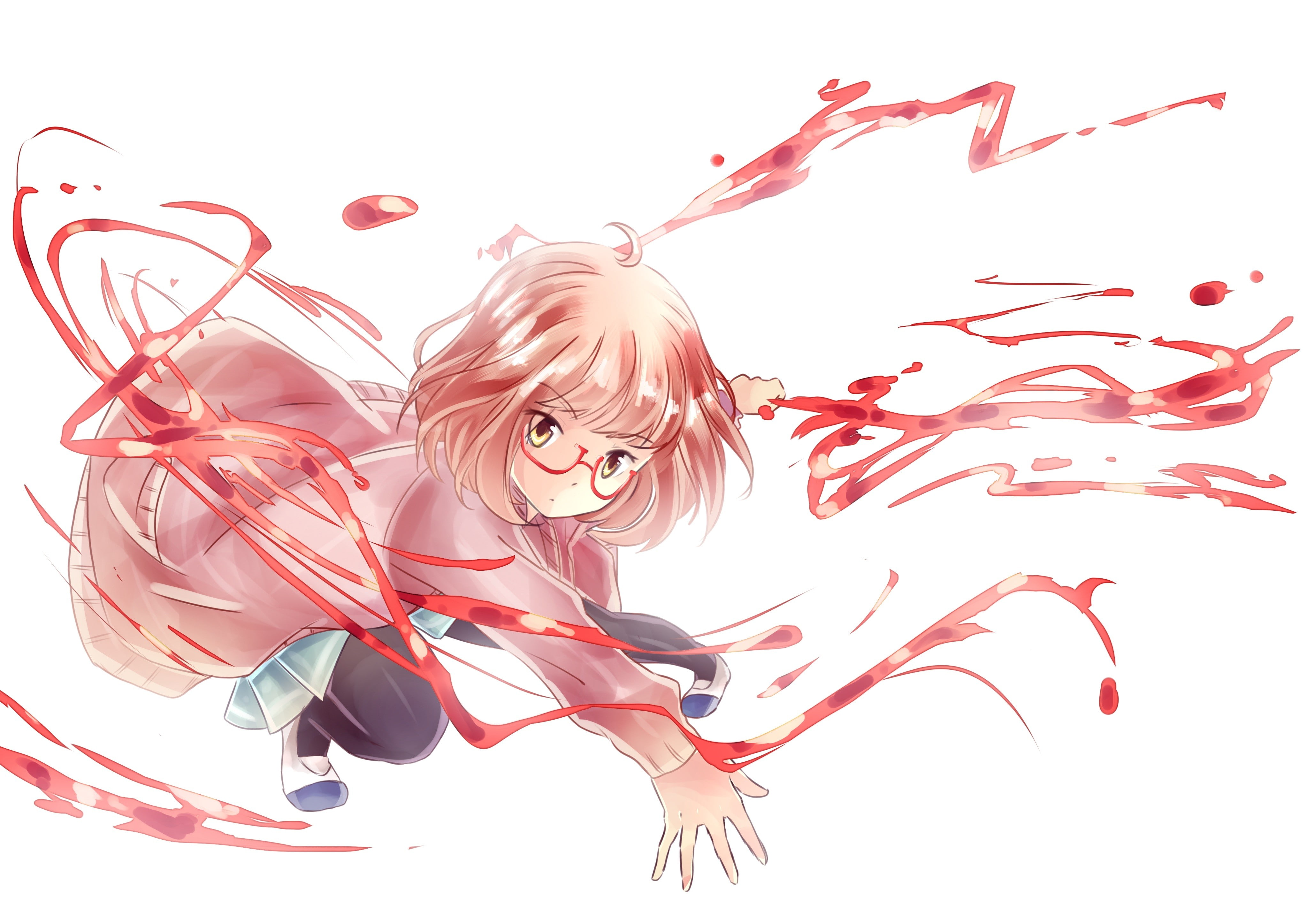 cut out, white background, no people, representation, nature, close-up, pattern, studio shot, anime girls, pink color, art and craft, Kuriyama Mirai, red, HD Wallpaper