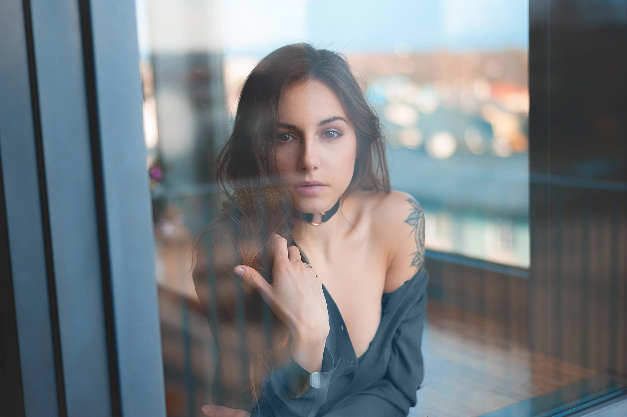 1080P, Eliza Wolniewicz, women, choker, Patrycjusz, HD Wallpaper