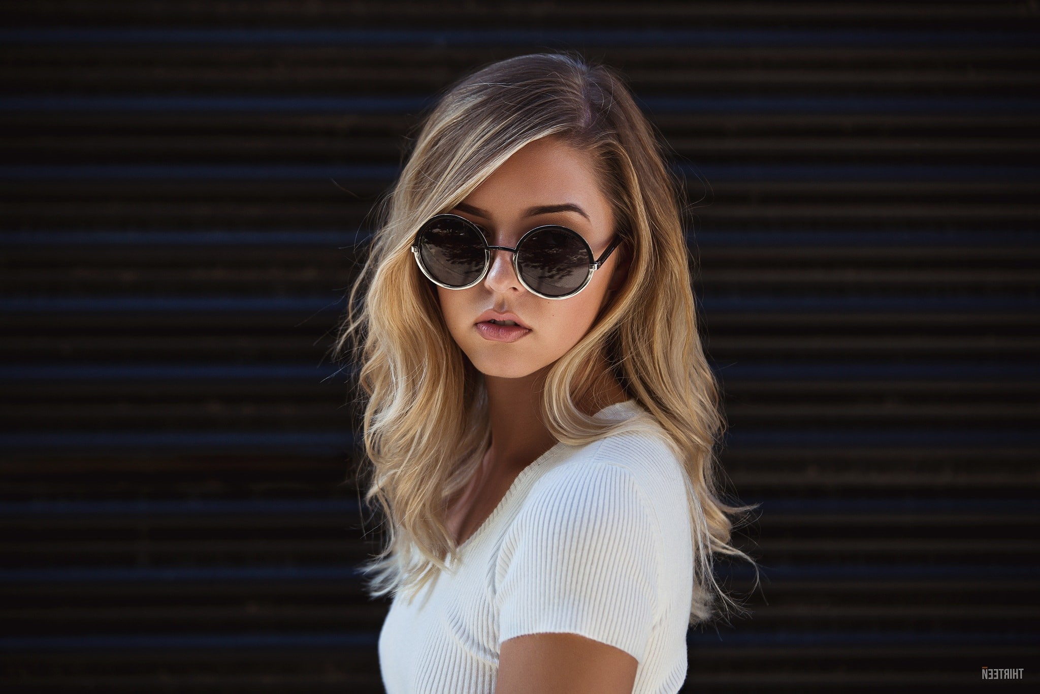 women with glasses, portrait, women, 1080P, sunglasses, face, HD Wallpaper