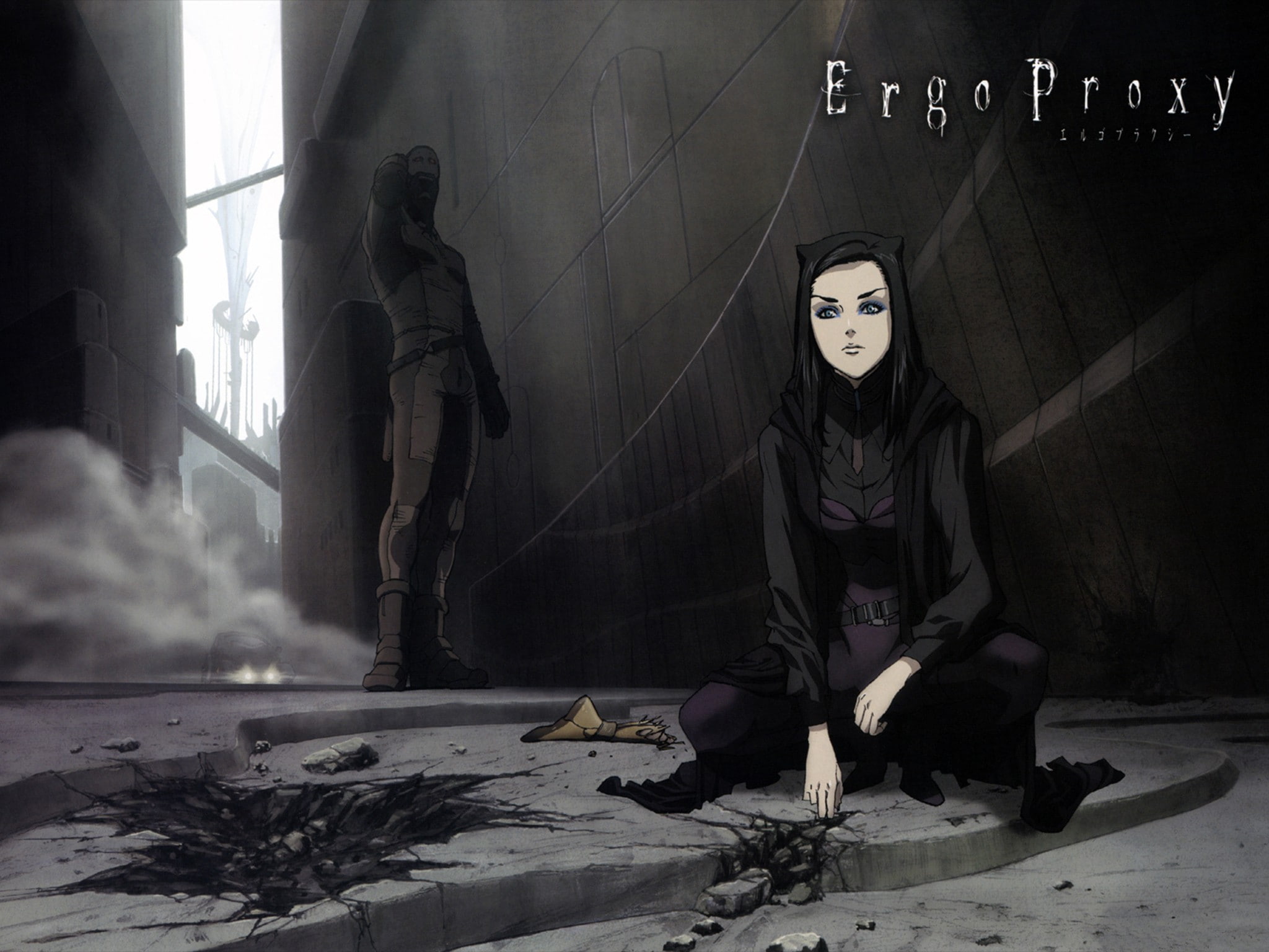 creativity, hairstyle, anime girls, craft, people, indoors, art and craft, day, hair, women, full length, Ergo Proxy, adult, clothing, architecture, front view, HD Wallpaper