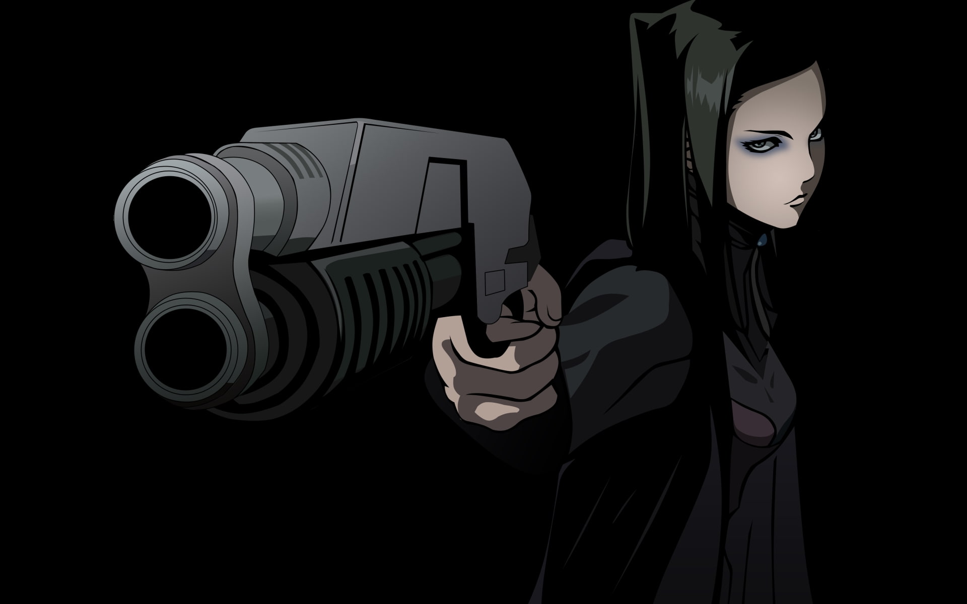 mayer, ergo, re, ego, proxy, hd, l, black, cartoon/comic, anime, 1080P, HD Wallpaper