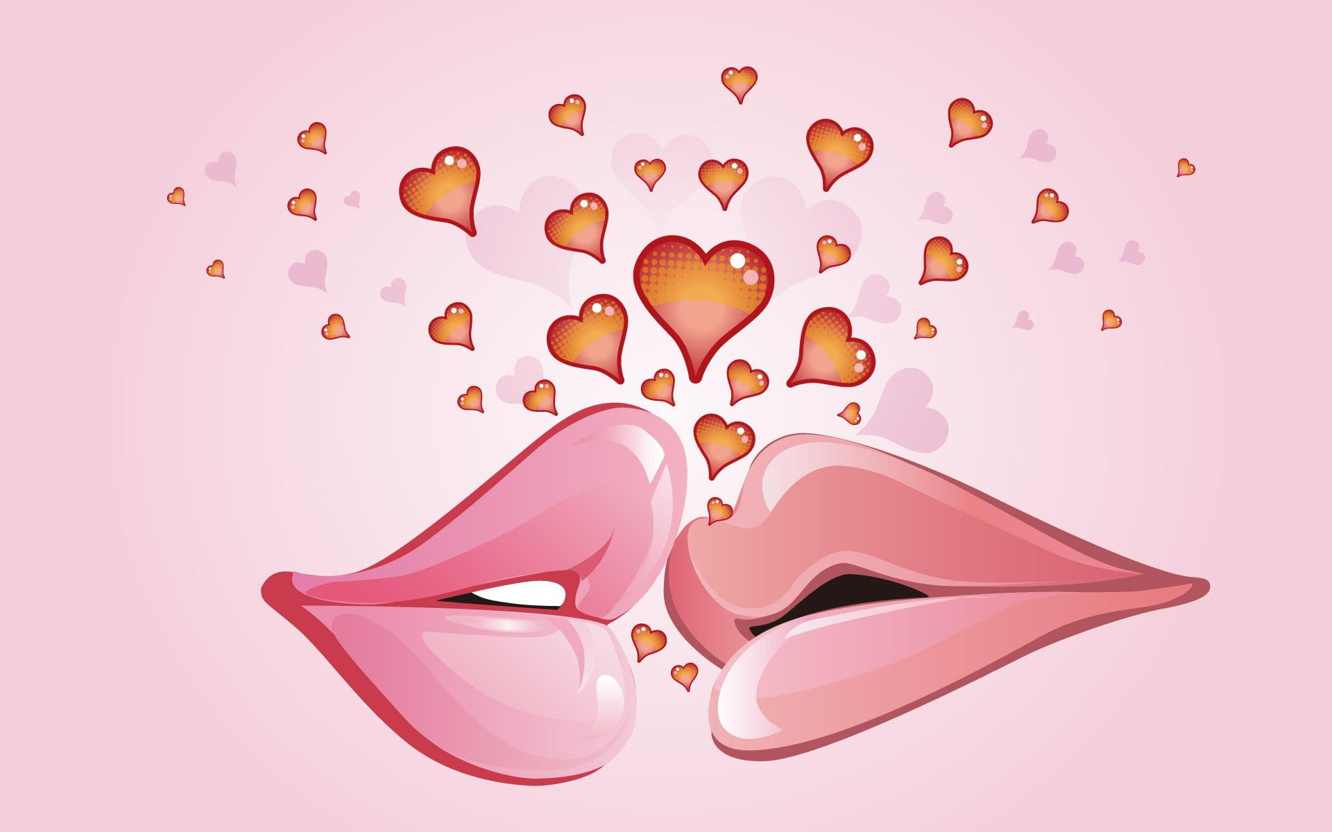first, 1080P, love, kiss, HD Wallpaper