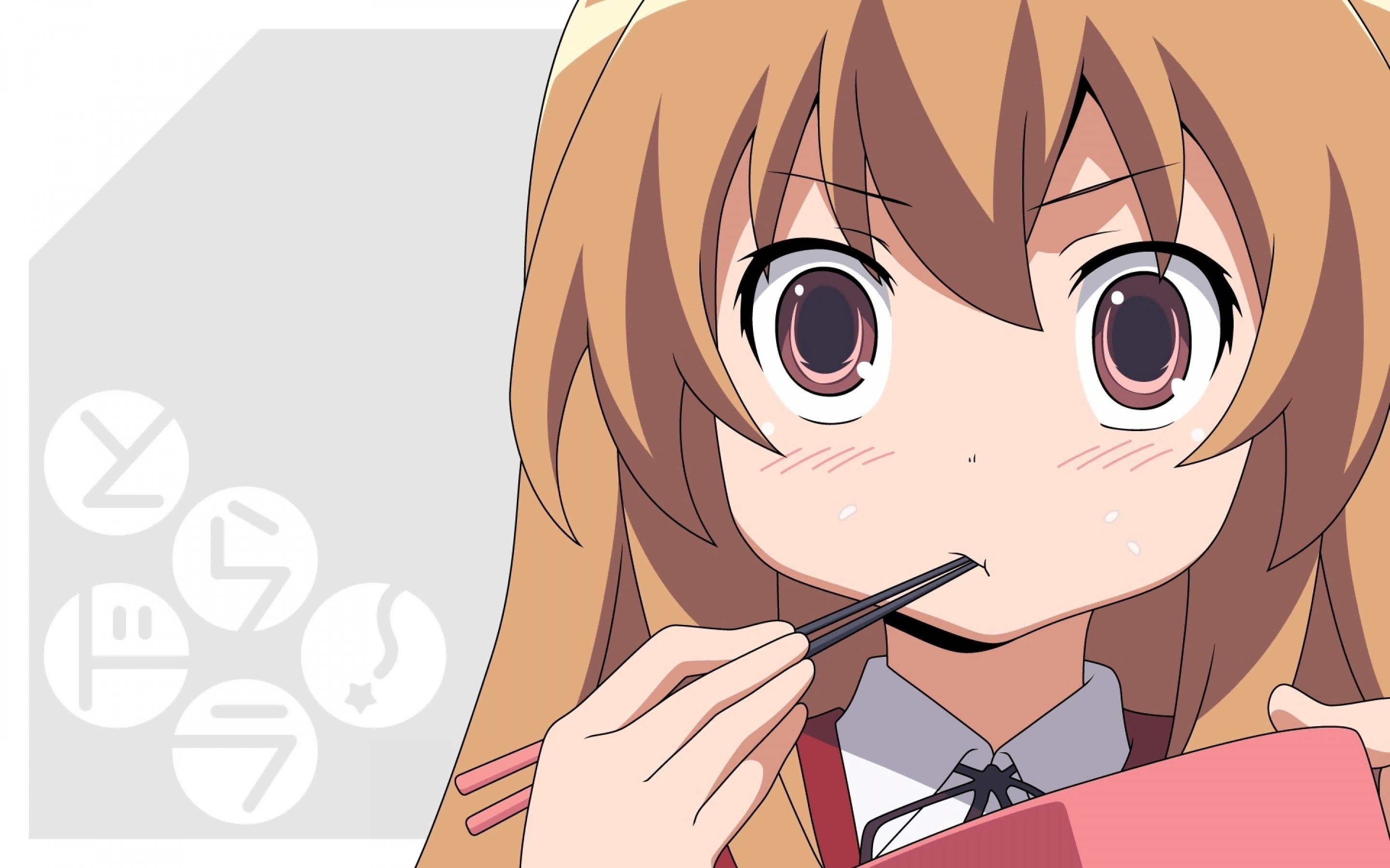 grey, art and craft, holding, school uniform, one person, human representation, communication, real people, anime girls eating, anime, anime girls, simple background, HD Wallpaper