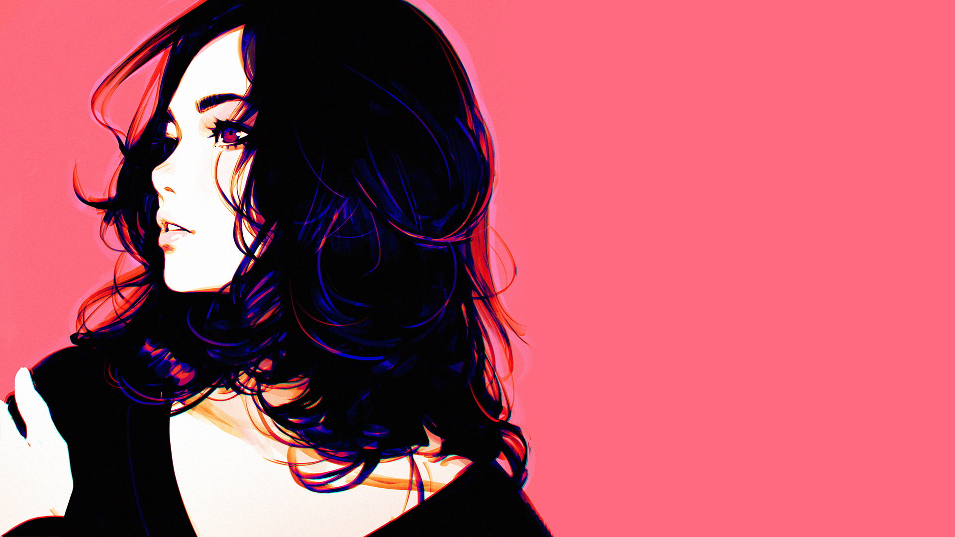 1080P, portrait, digital art, Ilya Kuvshinov, HD Wallpaper