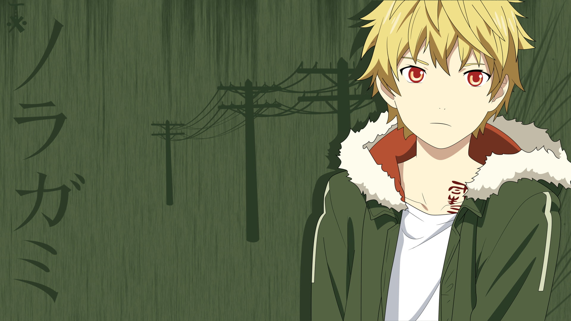 front view, Noragami, no people, portrait, creativity, Yukine (Noragami), drawing - art product, wall - building feature, character, 1080P, celebration, HD Wallpaper