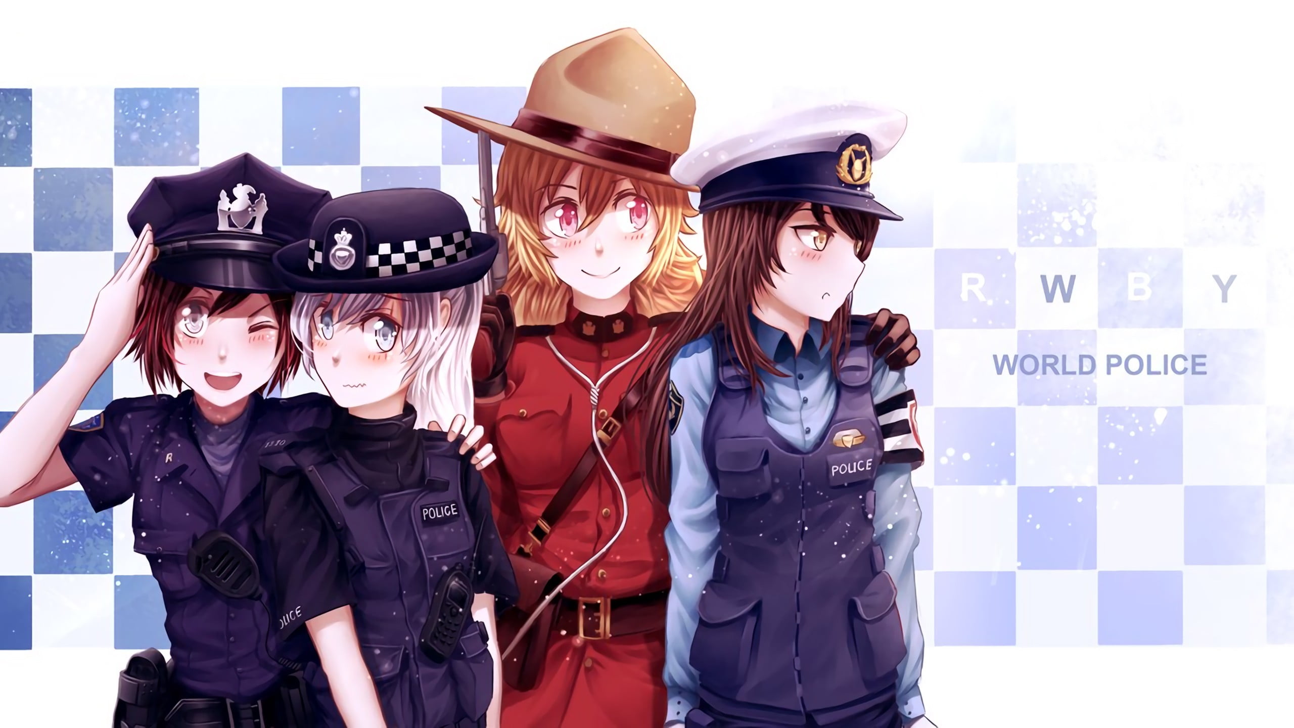teenager, Weiss Schnee, friendship, young women, waist up, group of people, sister, looking at camera, boys, portrait, RWBY, government, front view, standing, HD Wallpaper