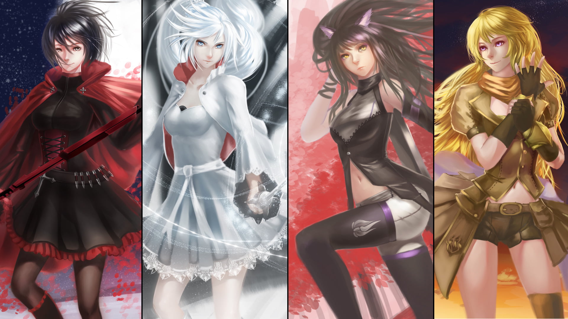 fashion, representation, human representation, Weiss Schnee, store, adult, shopping, indoors, hairstyle, beautiful woman, clothing, Blake Belladonna, young adult, HD Wallpaper