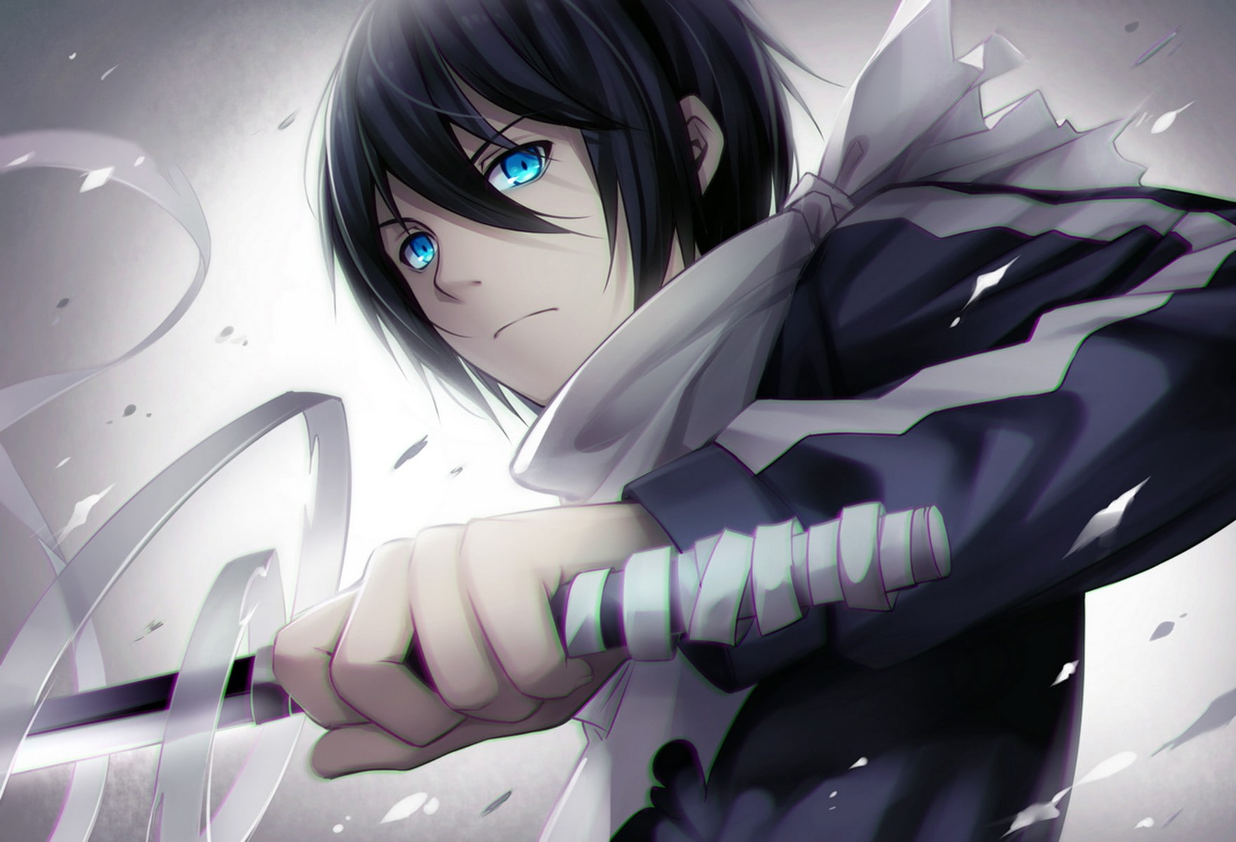 blue eyes, Yato (Noragami), 720P, anime, Noragami, HD Wallpaper