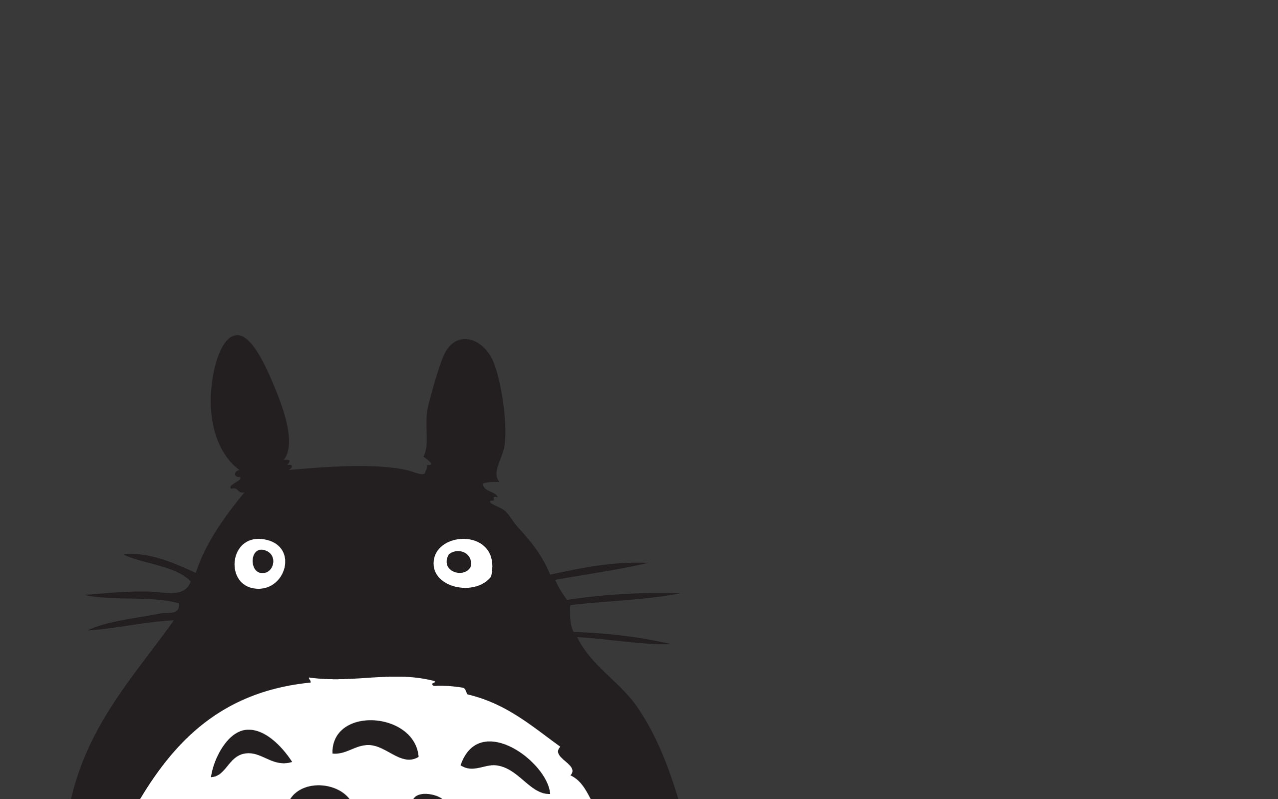 indoors, animal, Totoro, portrait, domestic, craft, vertebrate, black color, creativity, studio shot, anime, cut out, one animal, My Neighbor Totoro, mammal, HD Wallpaper
